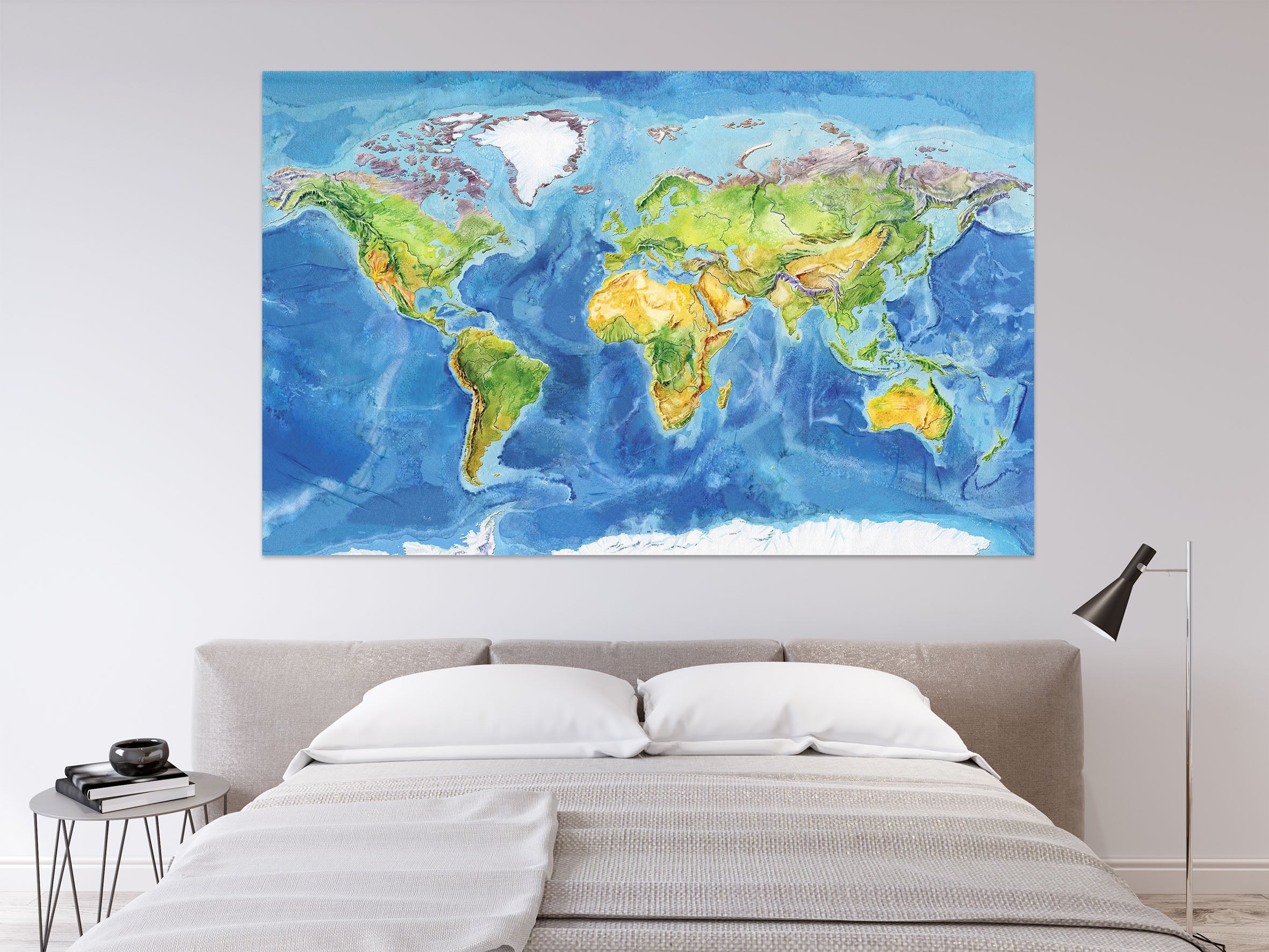 3D Green Island 265 World Map Wall Sticker