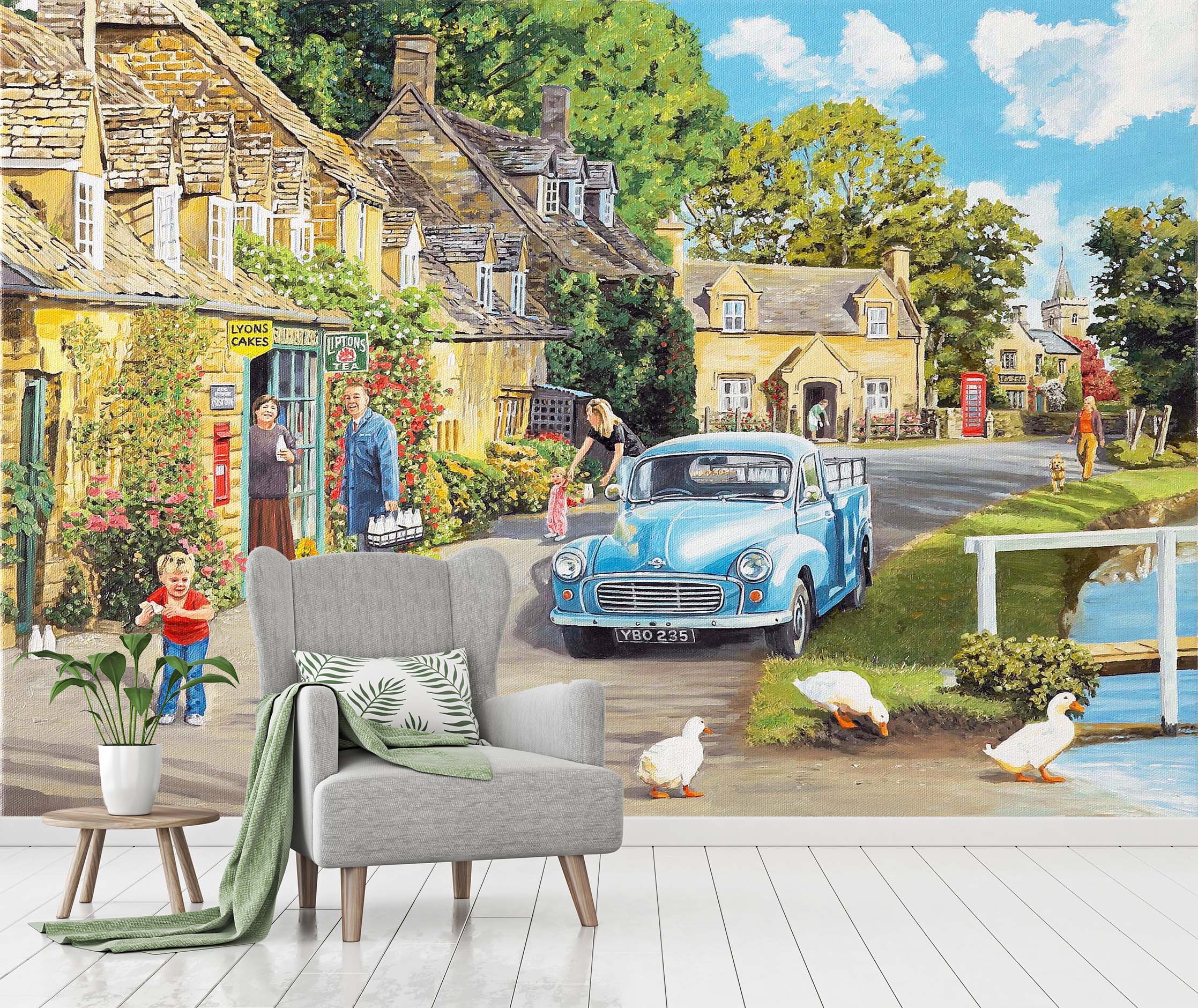 3D By The Brook 1011 Trevor Mitchell Wall Mural Wall Murals