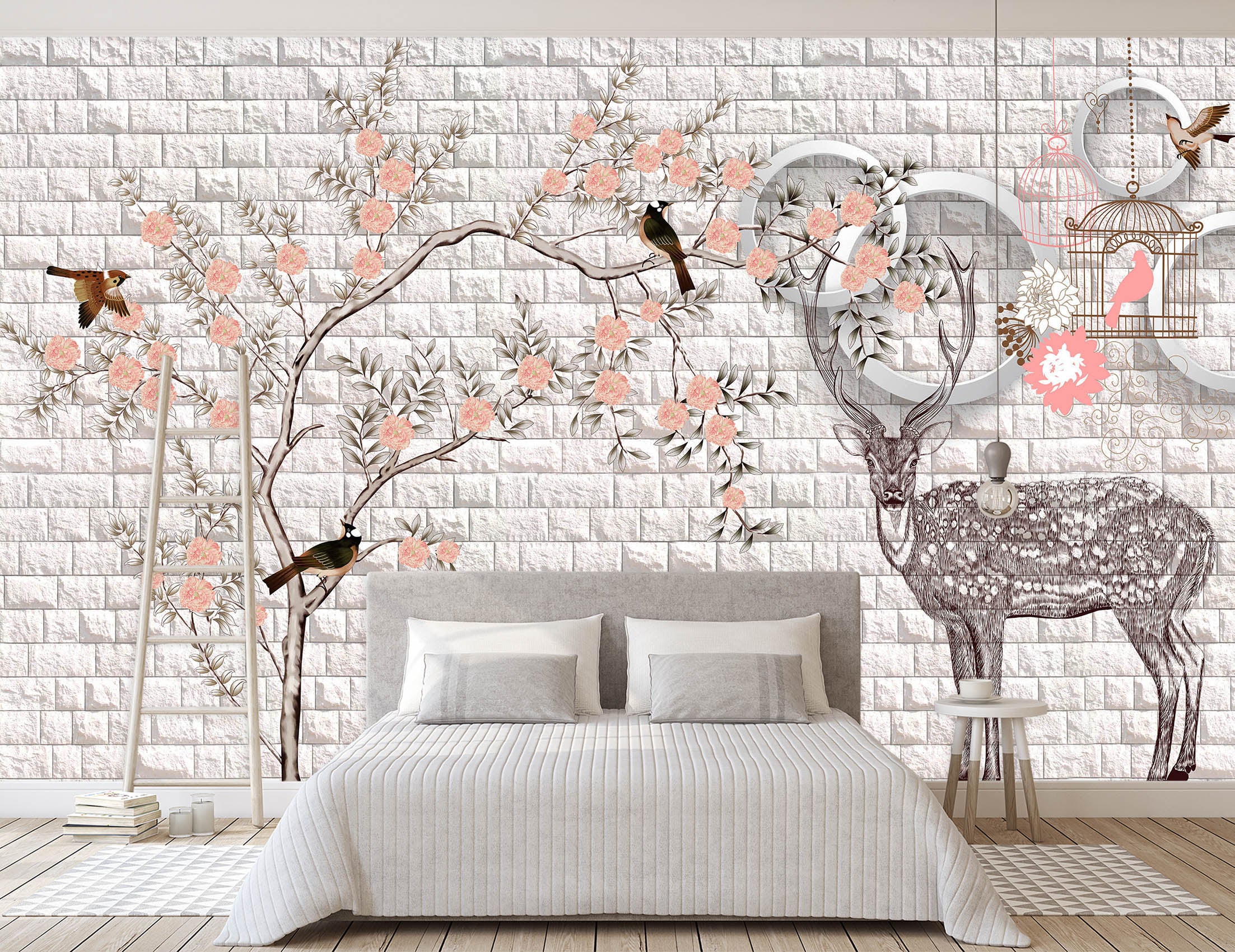 3D Hand Painted Flowers 1402 Wall Murals