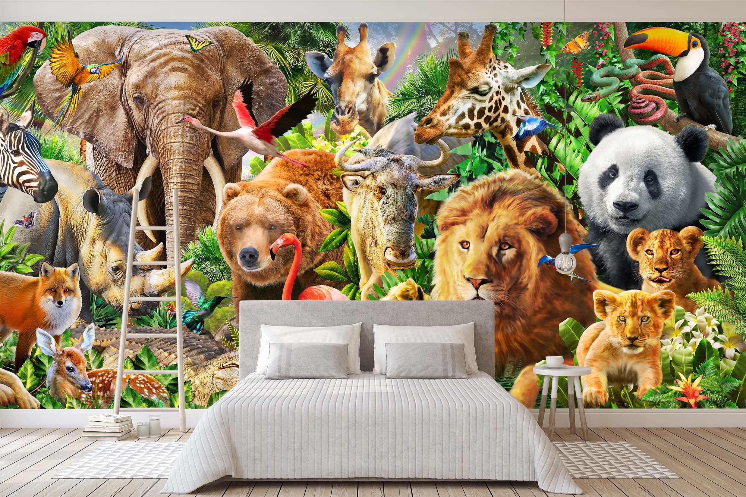 3D Animal World 1425 Adrian Chesterman Wall Mural Wall Murals