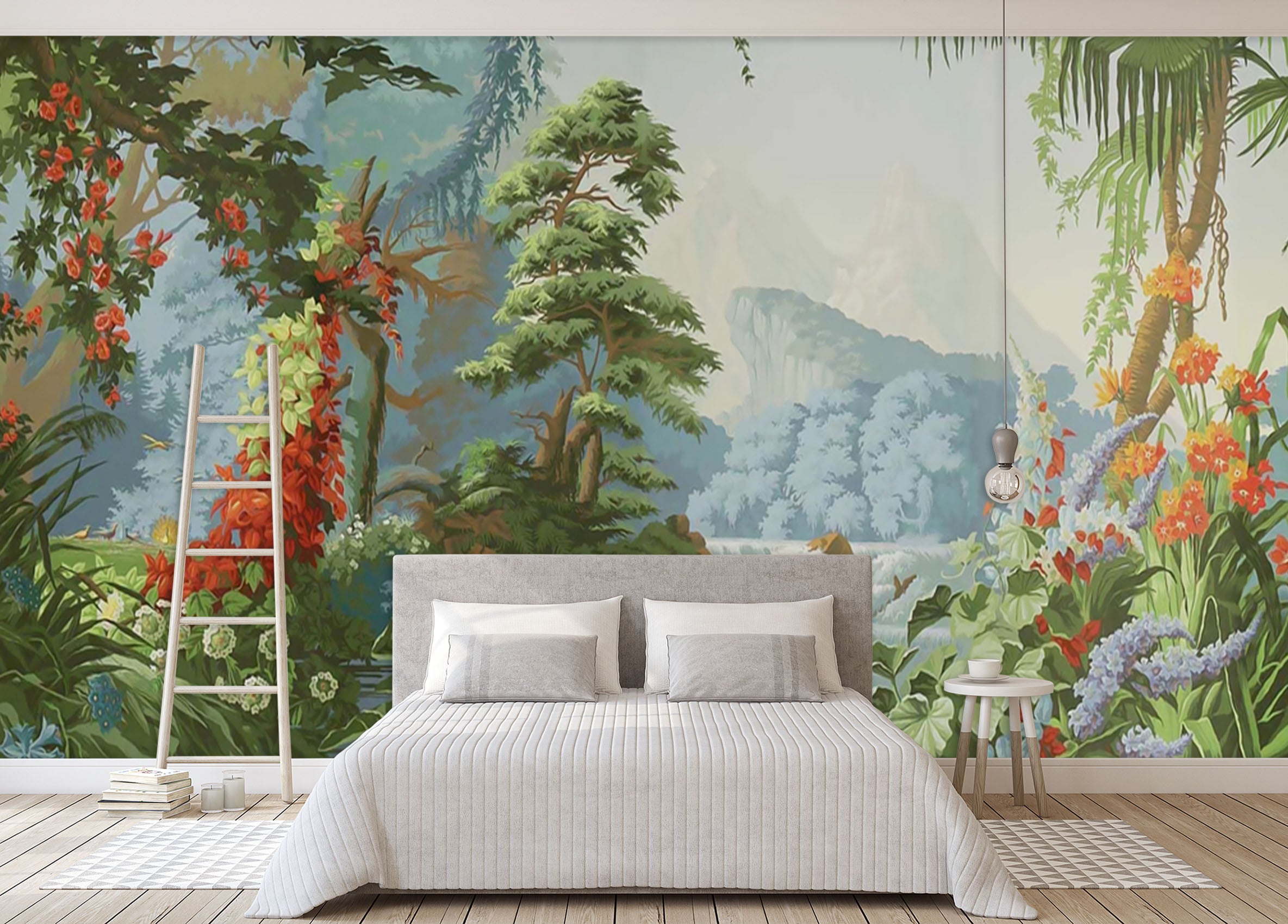 3D River Flower 1566 Wall Murals
