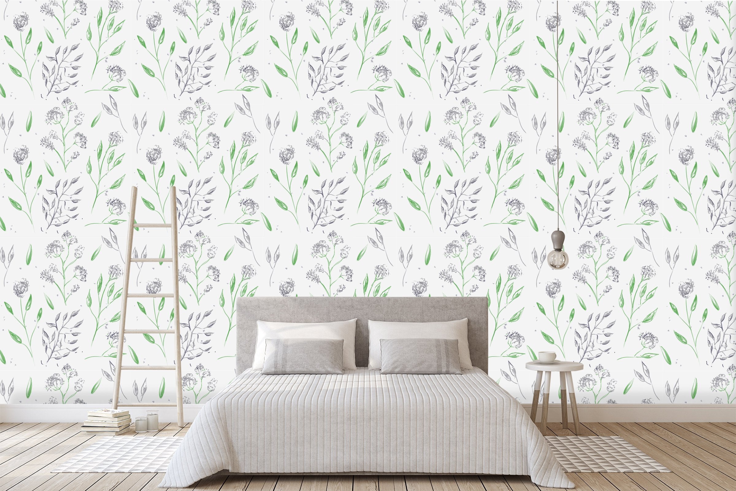 3D Green Leaf Flower 485 Wallpaper AJ Wallpaper 