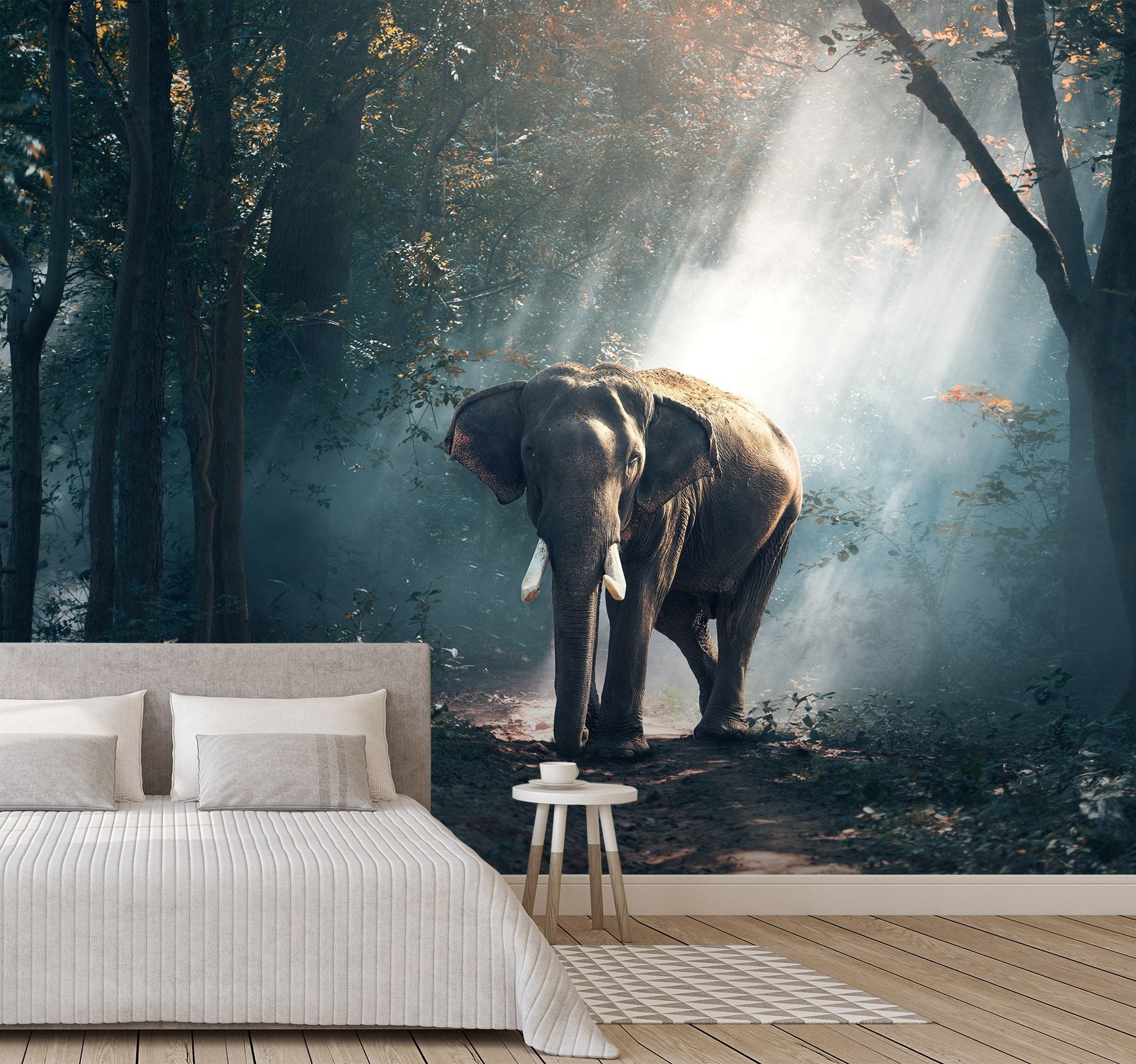 3D Woodland Elephant 651 Wallpaper AJ Wallpaper 