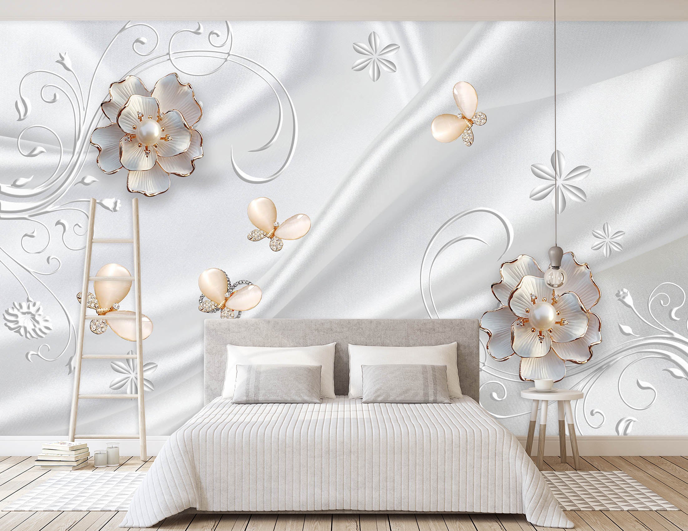 3D Metal Petals 1493 Wall Murals