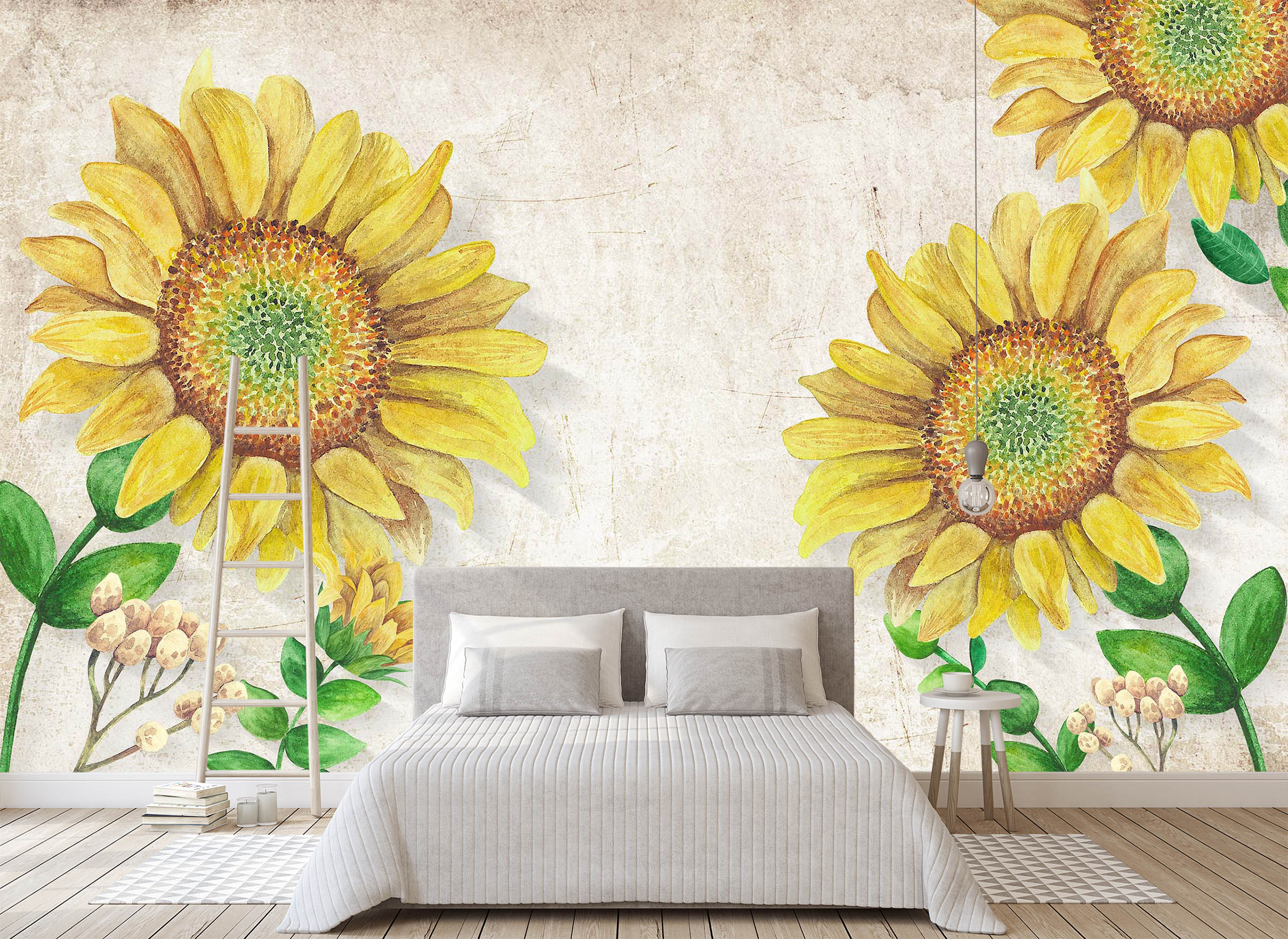 3D Sunflower Fower 1611 Wall Murals