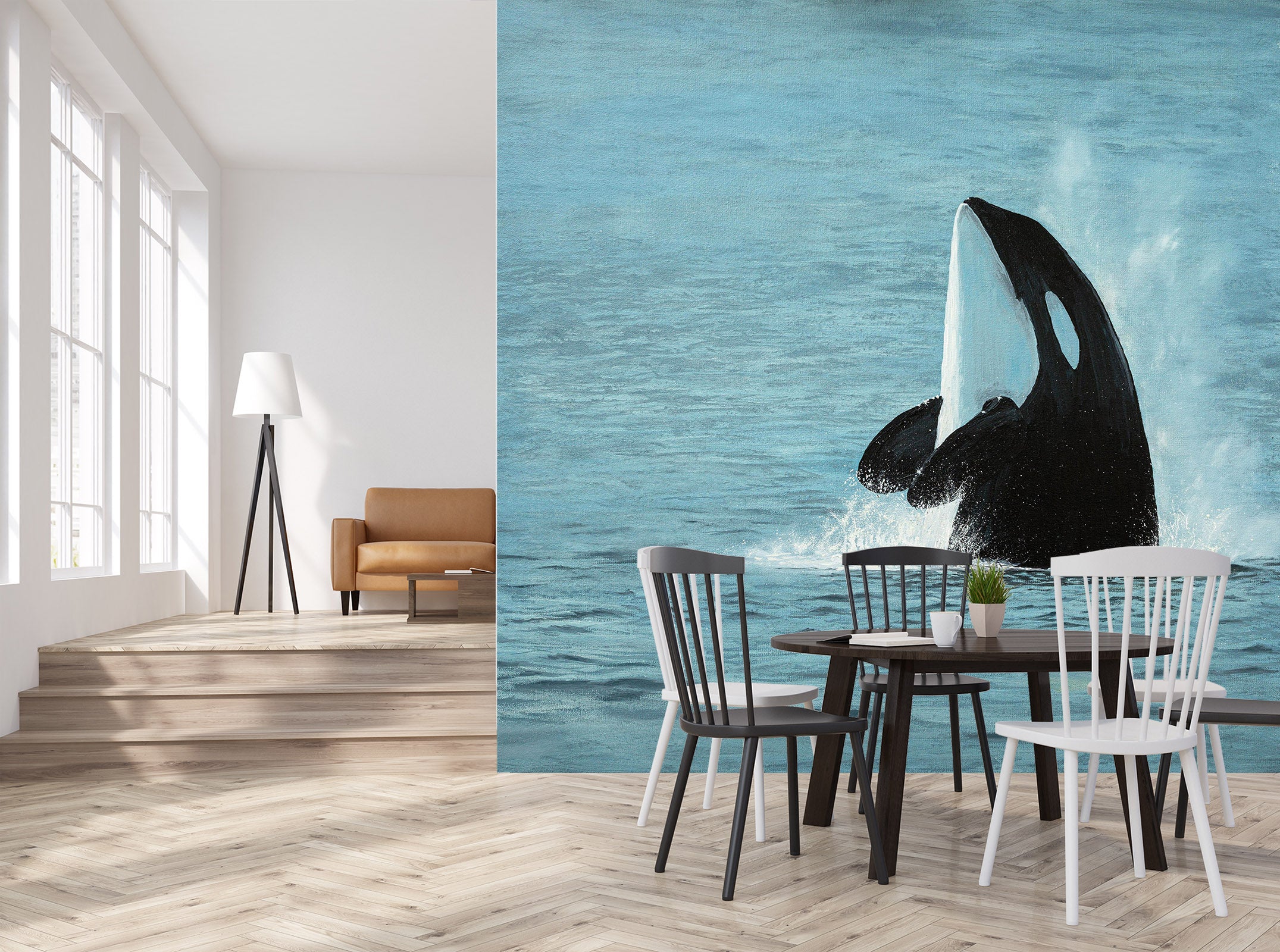 3D Whale 1845 Marina Zotova Wall Mural Wall Murals