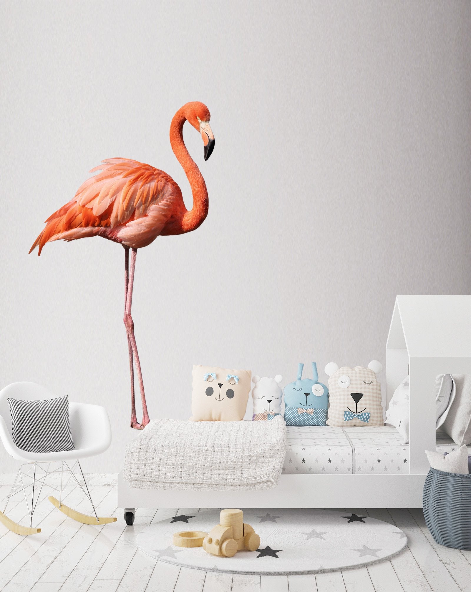 3D Standing Flamingo 203 Animals Wall Stickers Wallpaper AJ Wallpaper 