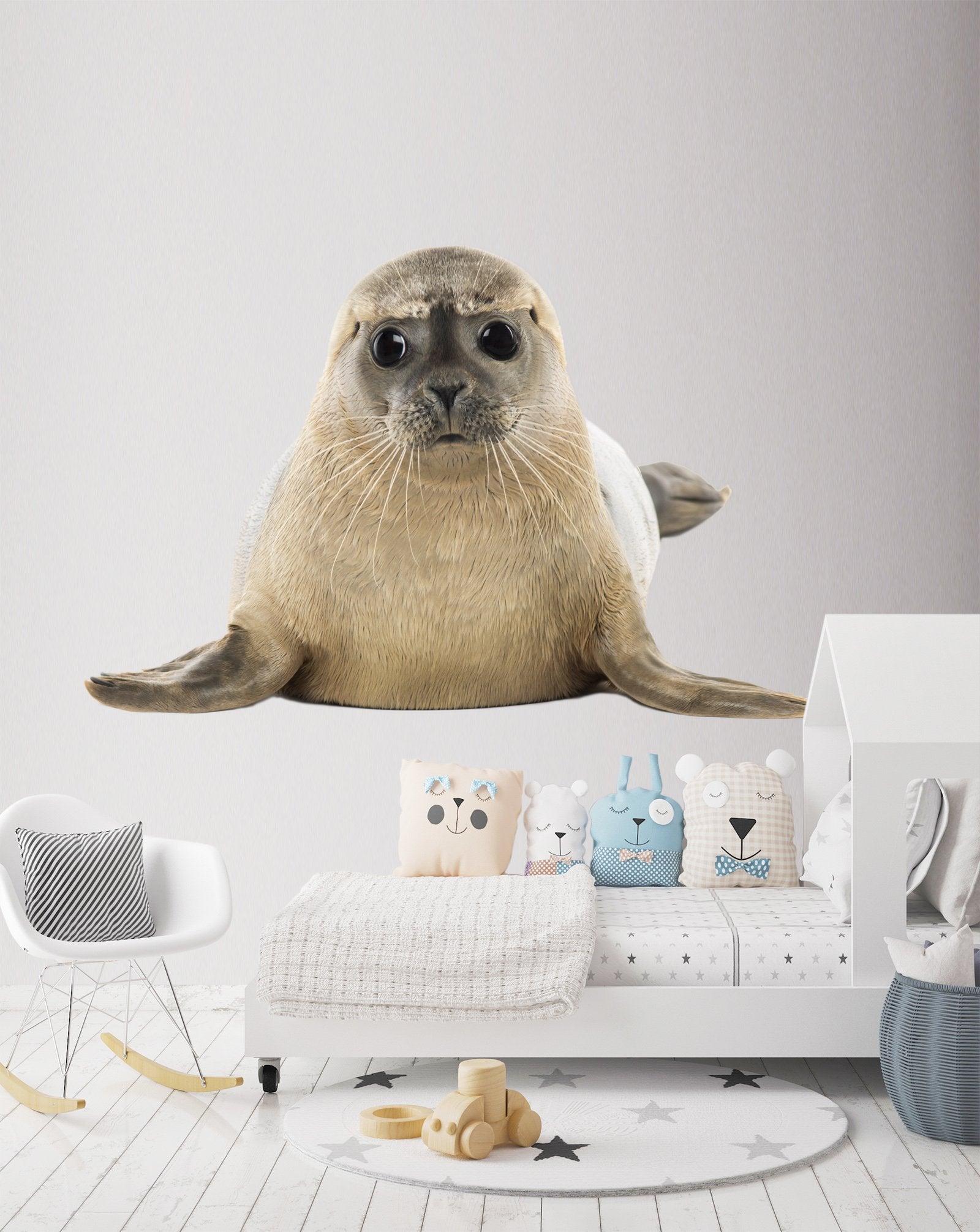 3D Sea Lion Face 196 Animals Wall Stickers Wallpaper AJ Wallpaper 