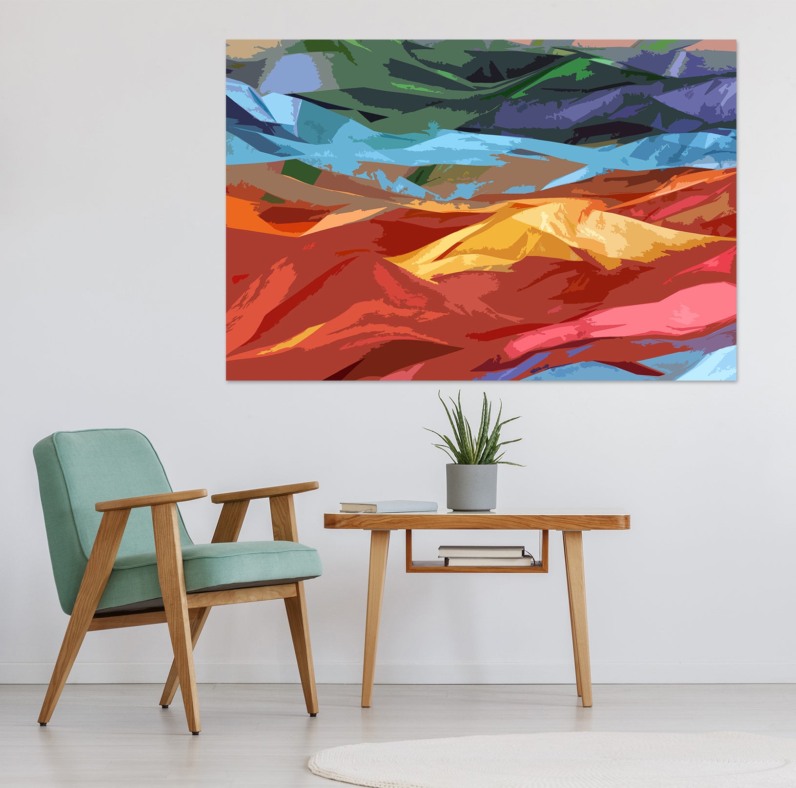 3D Colored Mountains Final 71106 Shandra Smith Wall Sticker