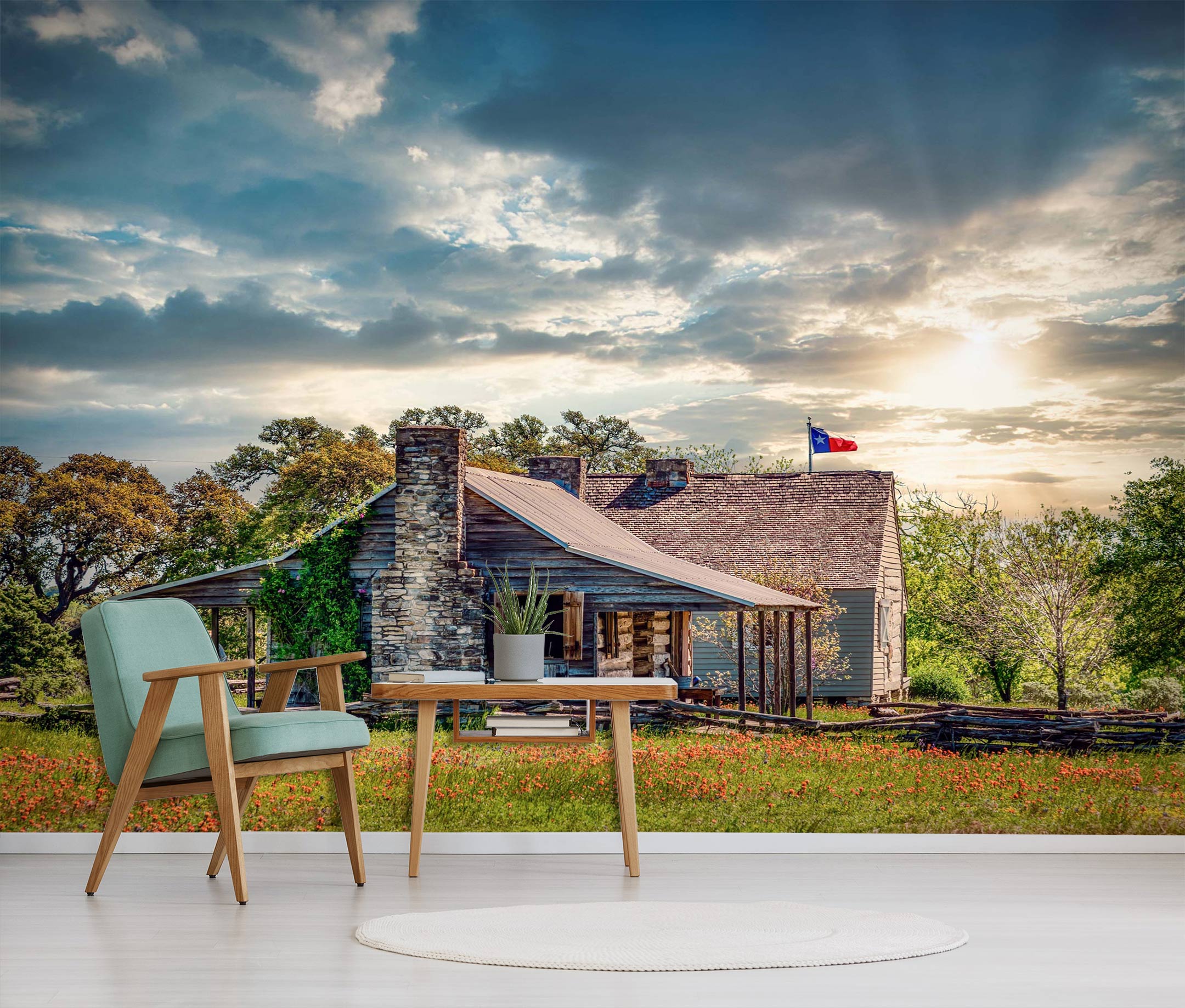 3D Grass House 5252 Beth Sheridan Wall Mural Wall Murals