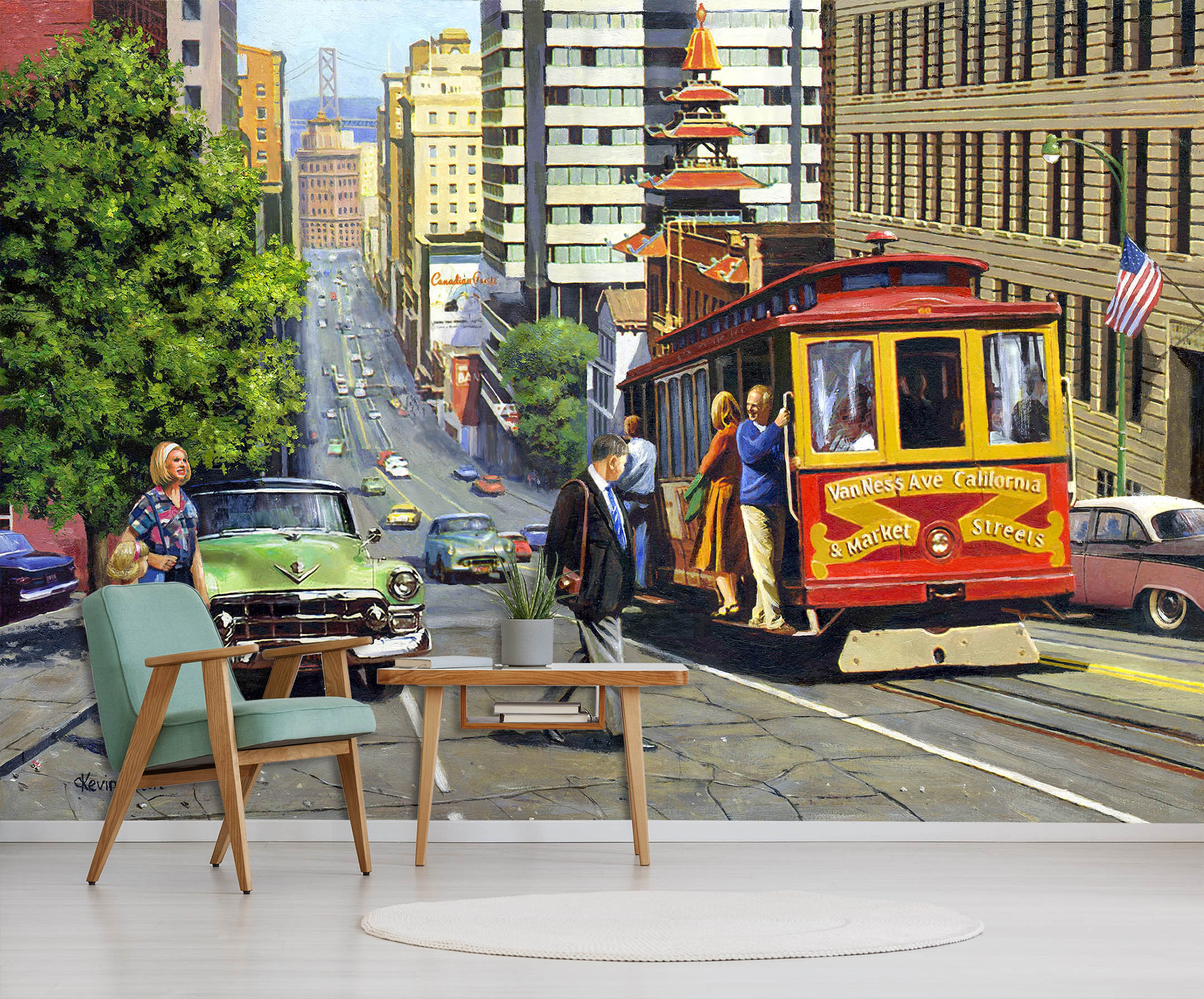 3D Tram Road 120 Kevin Walsh Wall Mural Wall Murals