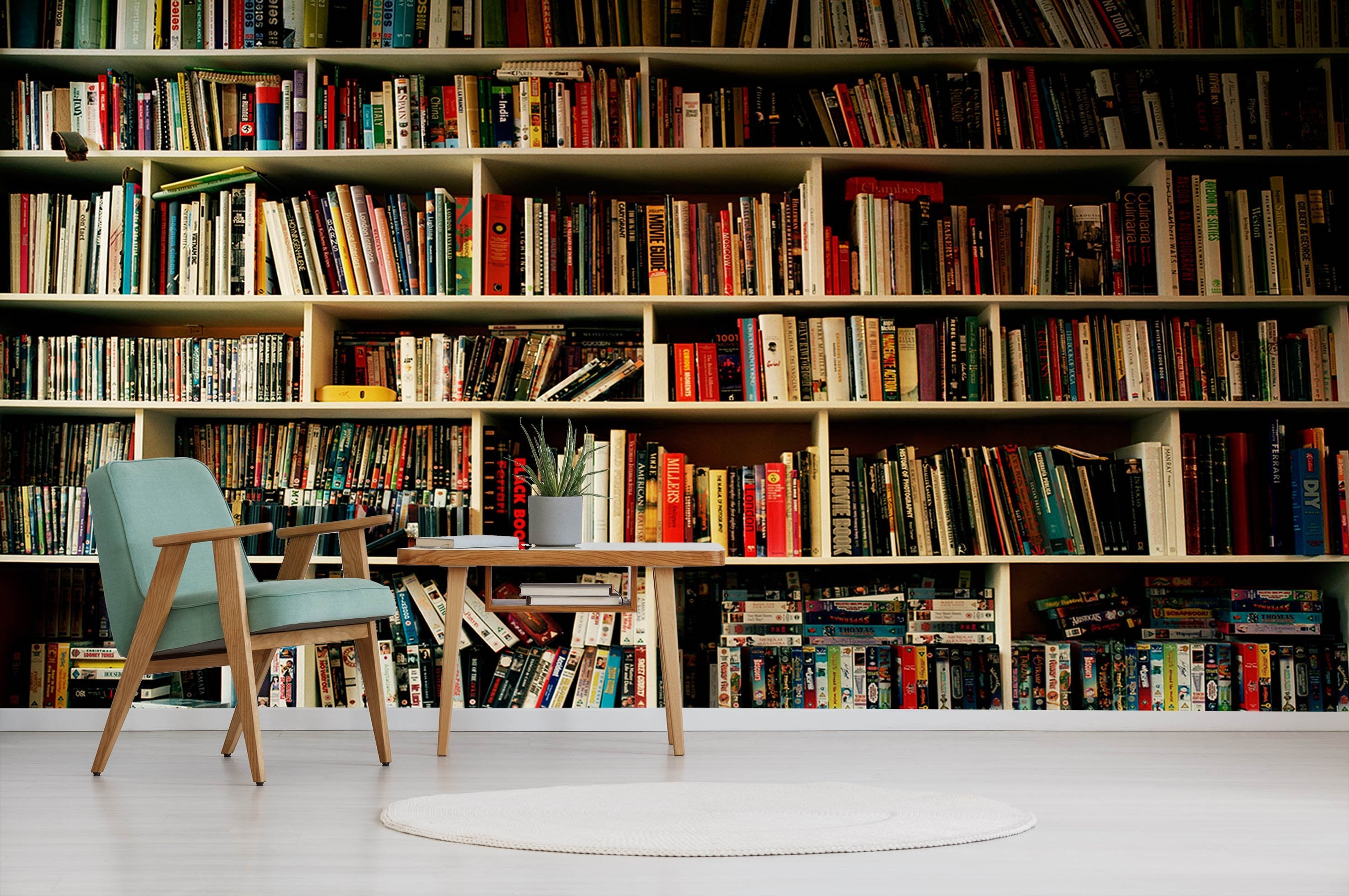 3D Bookshelf Large 046 Wallpaper AJ Wallpaper 