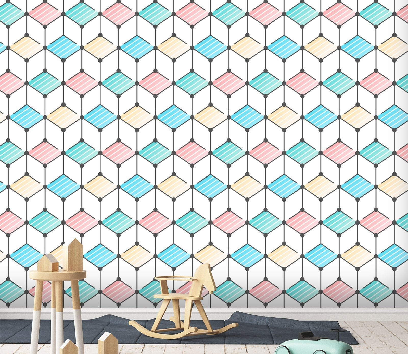 3D Warm Tone Square 443 Wallpaper AJ Wallpaper 