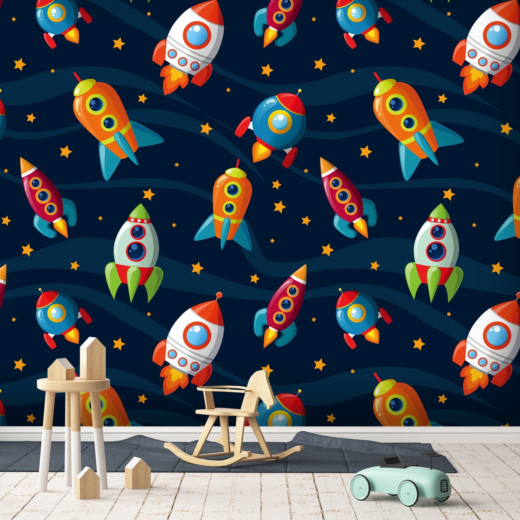 3D Cartoon Rocket 041 Wallpaper AJ Wallpaper 