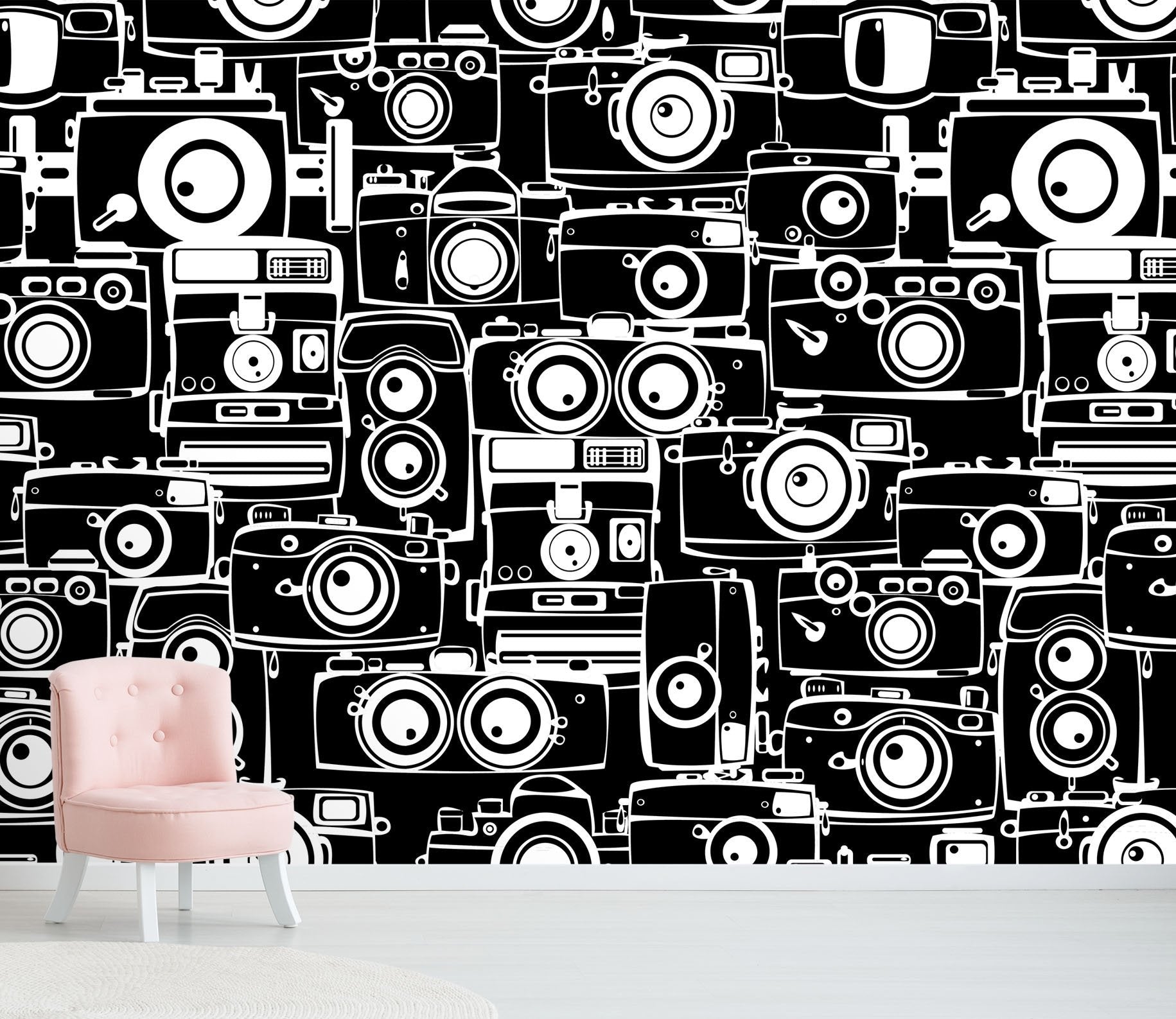 3D Black Bottom Camera 696 Wallpaper AJ Wallpaper 