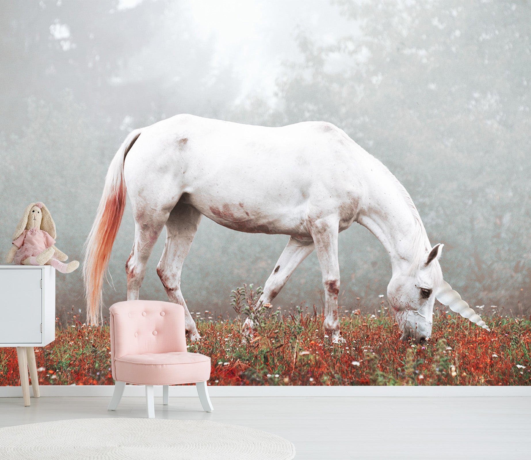 3D Unicorn Meadow 1598 Wall Murals