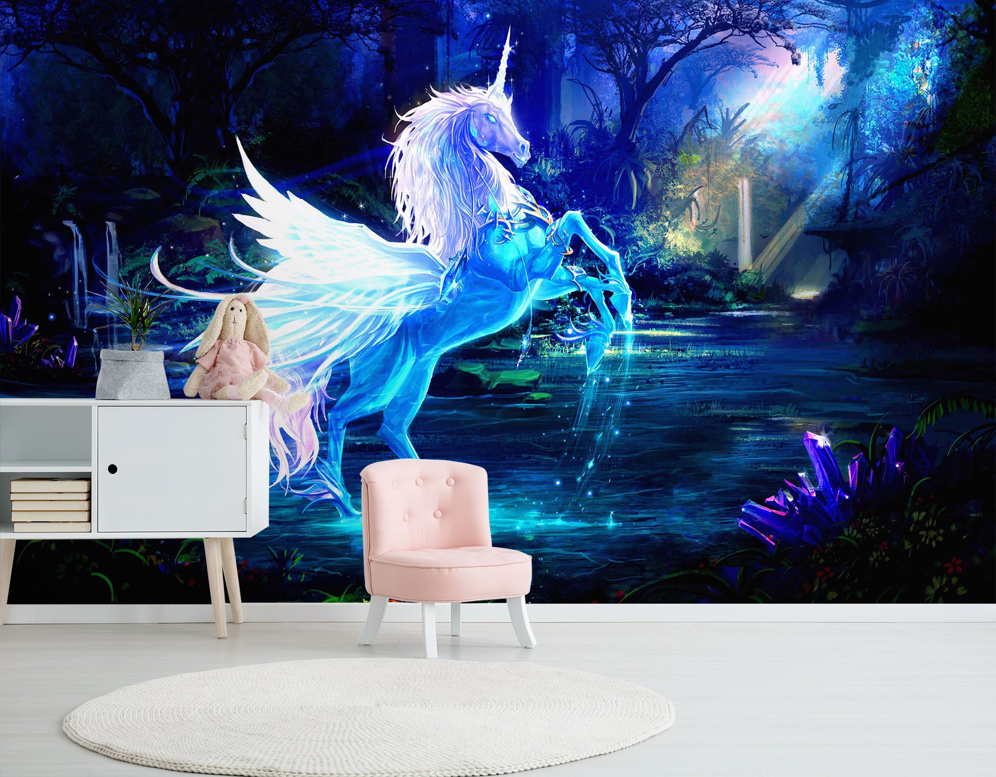 3D Dream Unicorn 010 Wall Murals