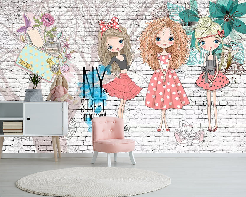 3D Cute Princess Bow WC676 Wall Murals