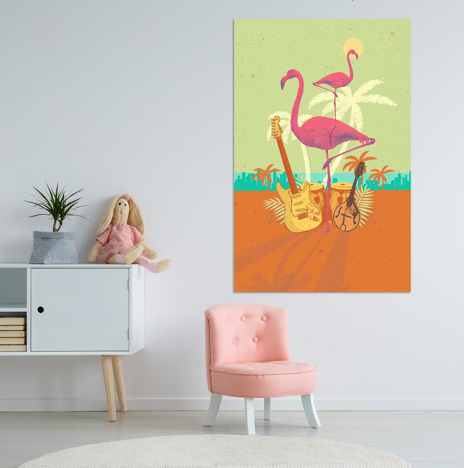 3D Flamingo City 027 Showdeer Wall Sticker