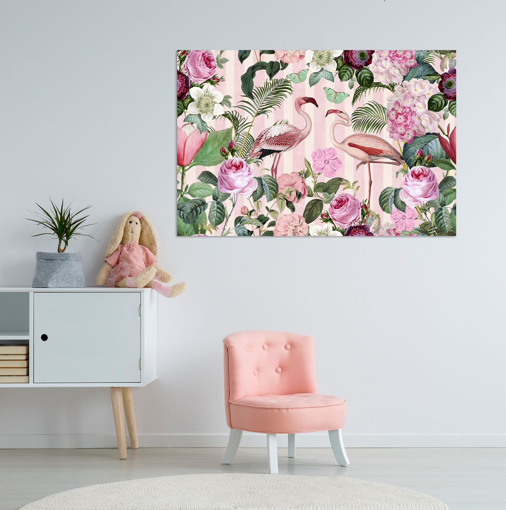 3D Pink Flamingo 019 Andrea haase Wall Sticker