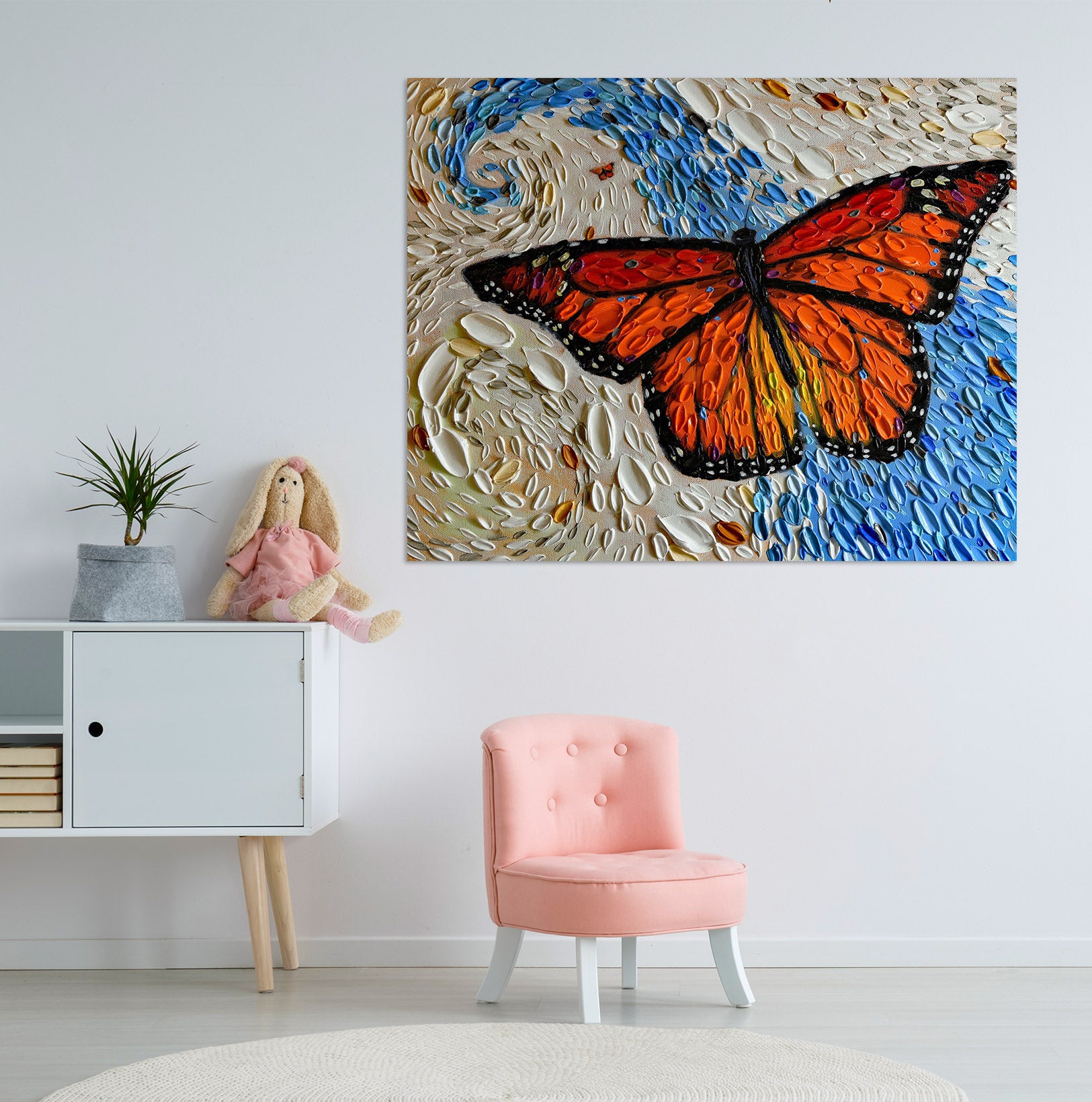 3D Painted Butterfly 030 Dena Tollefson Wall Sticker