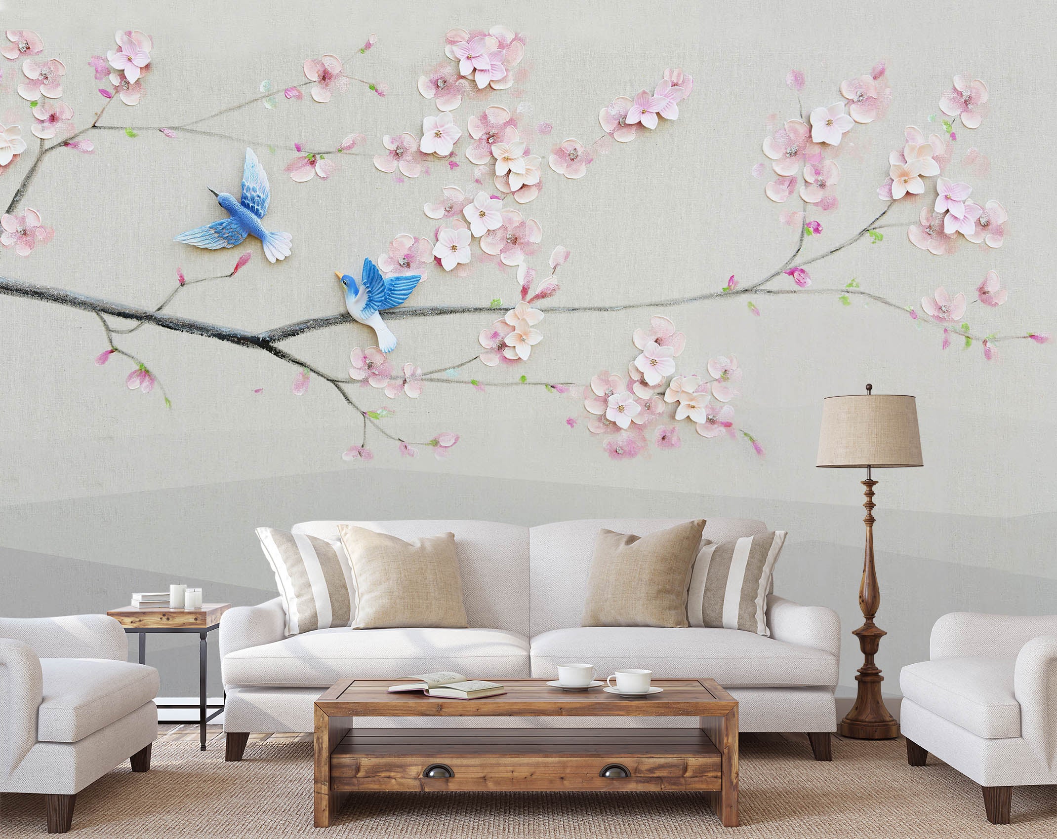 3D Peach Blossom 1460 Wall Murals