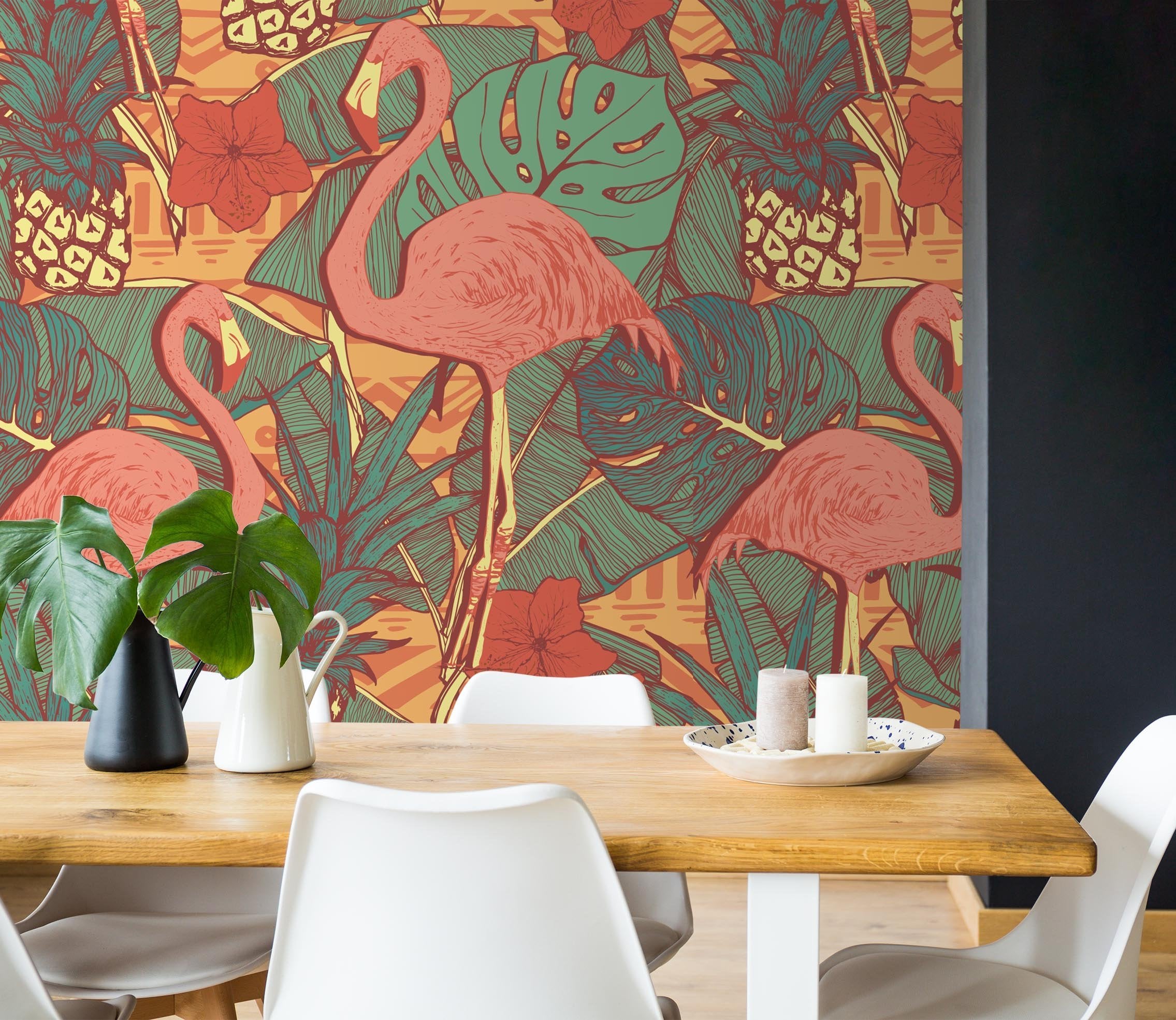 3D Cartoon Flamingo 717 Wallpaper AJ Wallpaper 