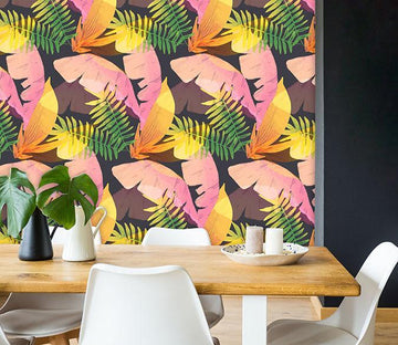 3D Vertical Leaves 053 Wallpaper AJ Wallpaper 