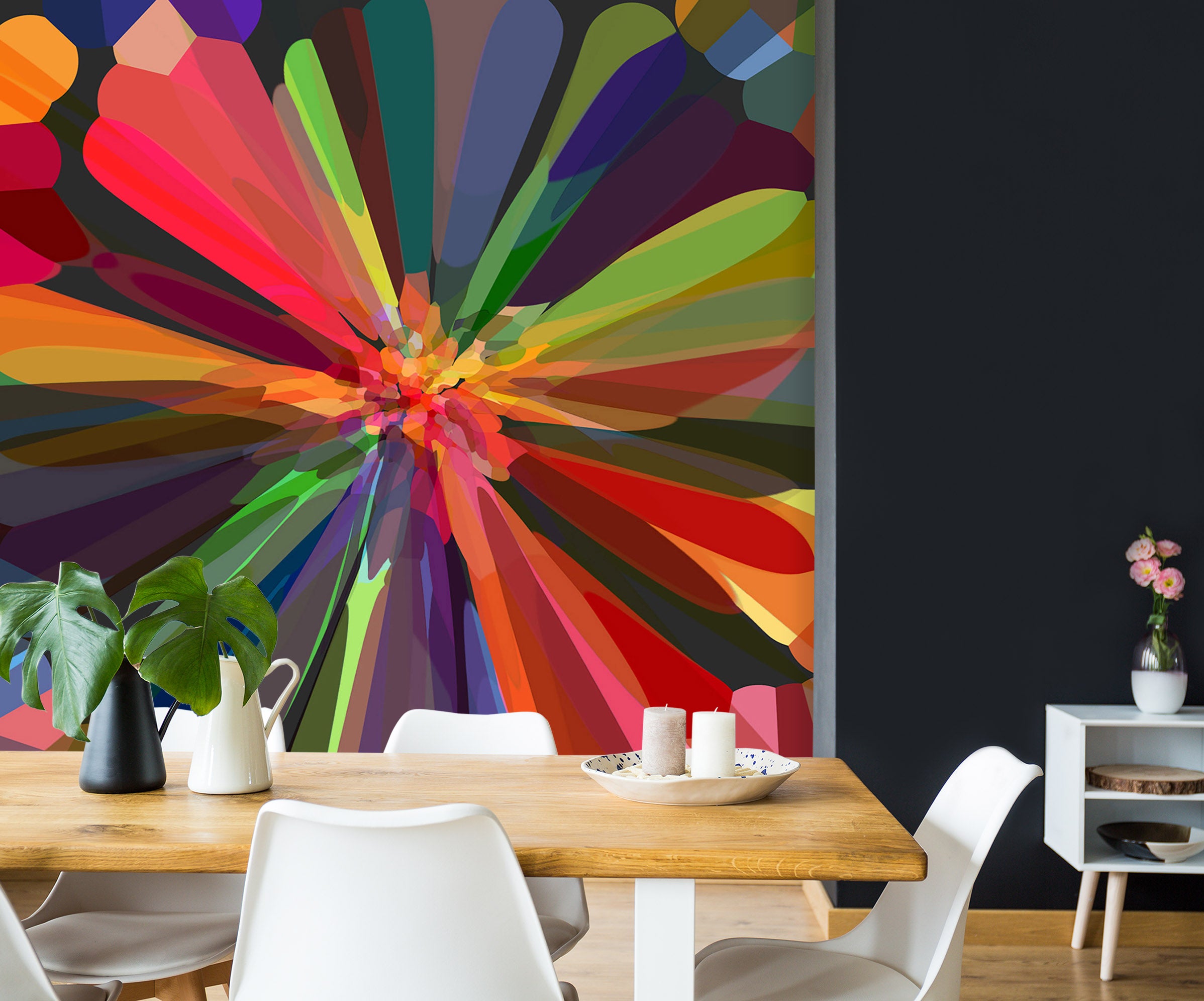 3D Color Flowers 19115 Shandra Smith Wall Mural Wall Murals