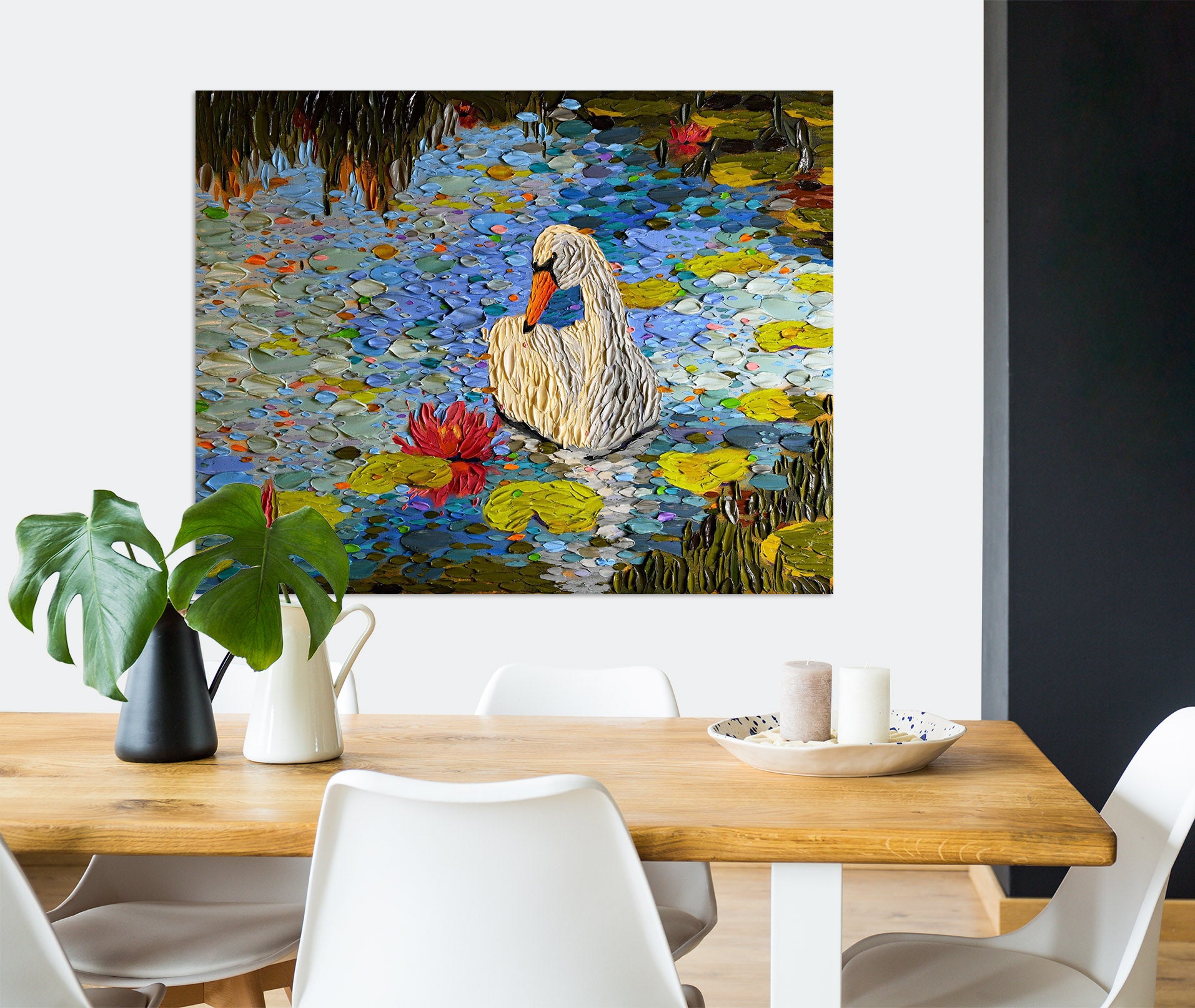 3D Swan Lake 025 Dena Tollefson Wall Sticker