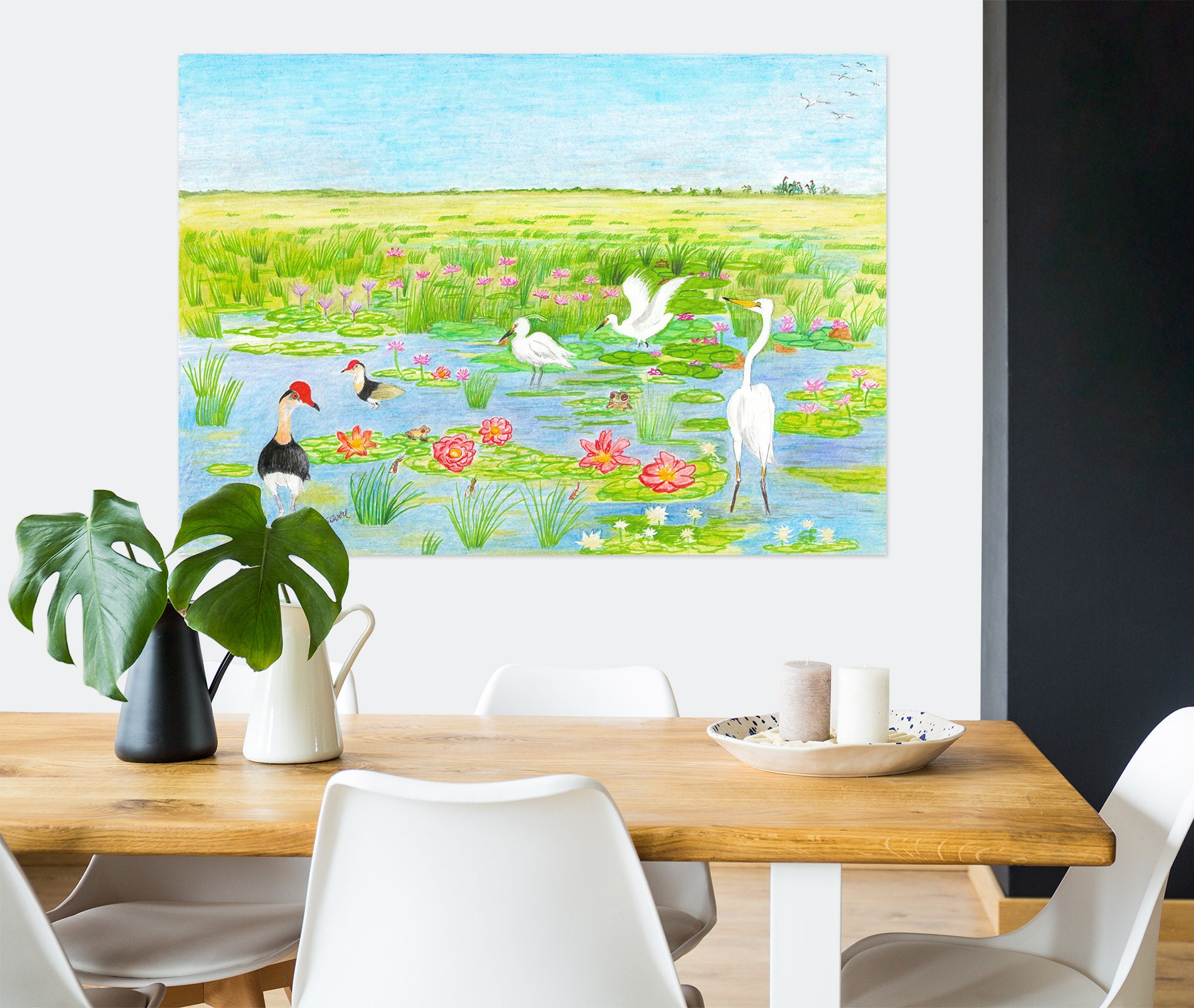 3D Spring Pond 017 Michael Sewell Wall Sticker