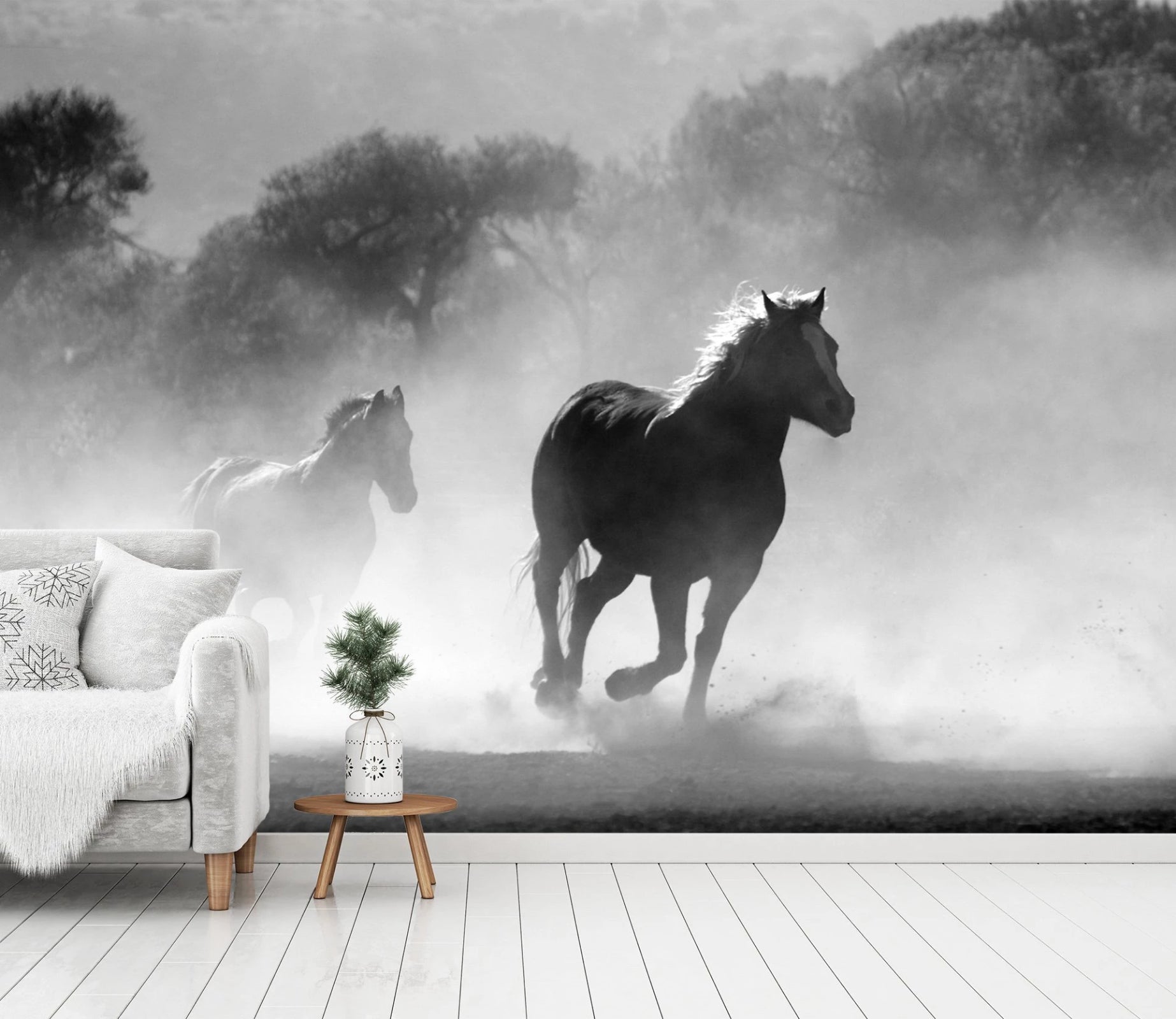 3D Running Horse Dust 652 Wallpaper AJ Wallpaper 