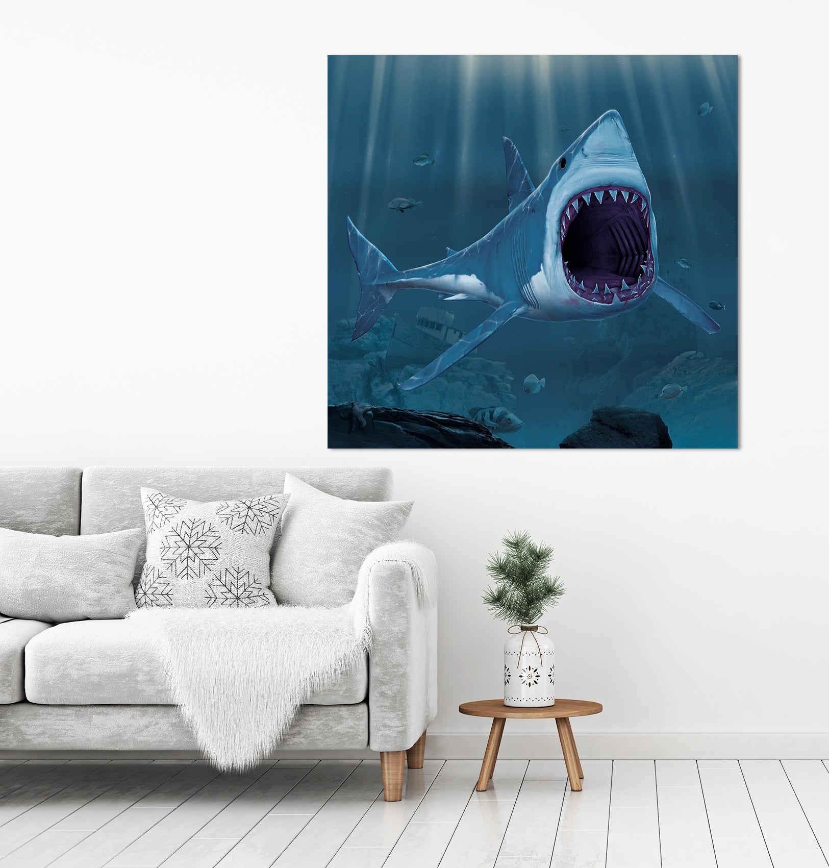 3D Shark Bite 070 Vincent Hie Wall Sticker