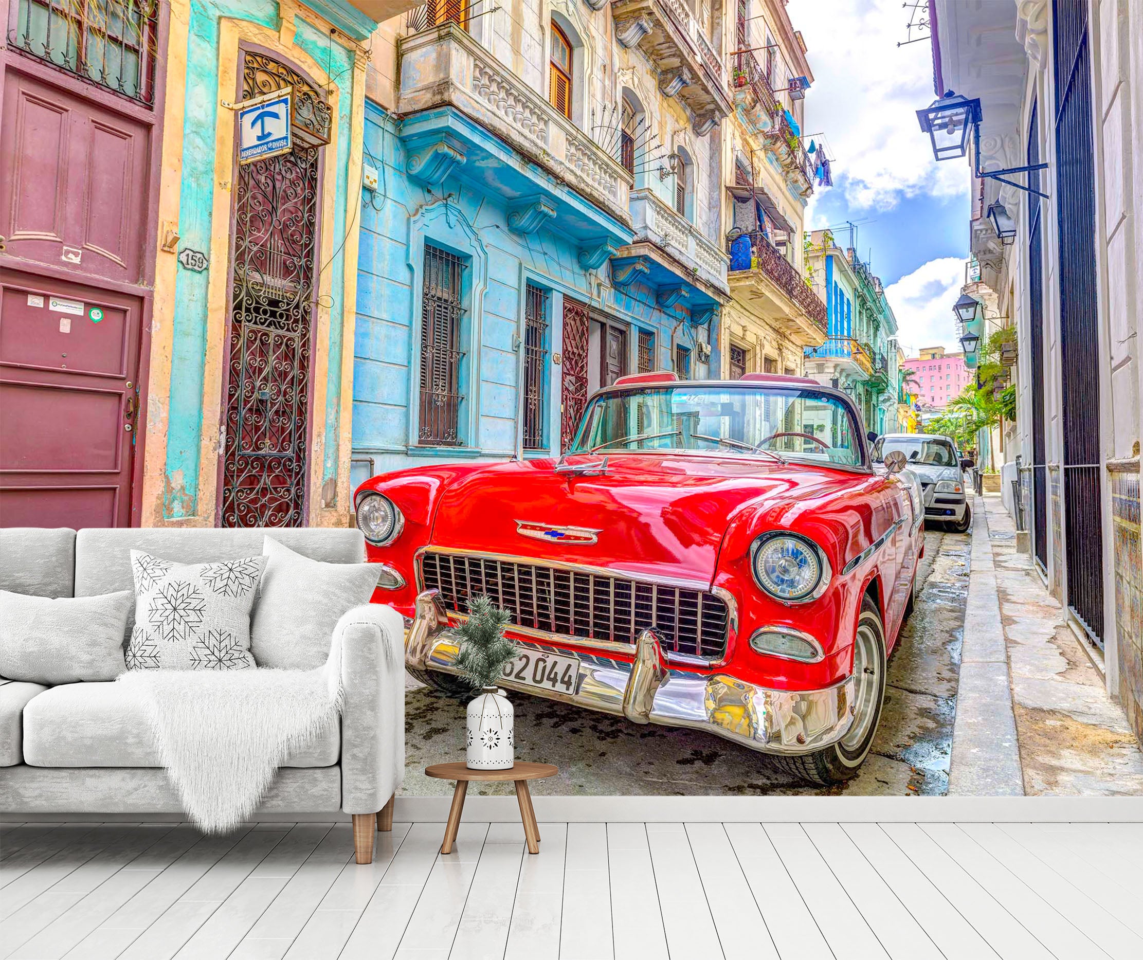 3D Red Car 1417 Assaf Frank Wall Mural Wall Murals