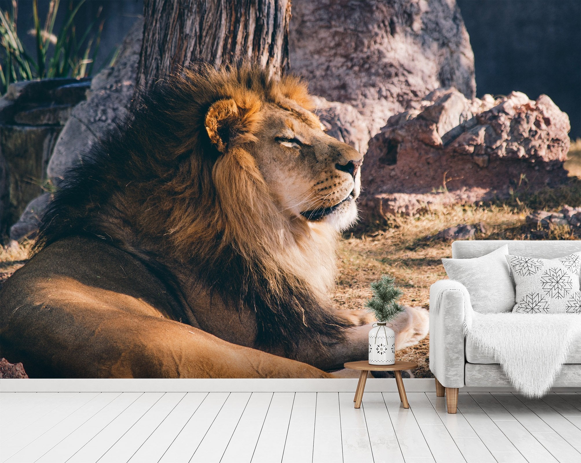 3D Raised Lion 210 Wallpaper AJ Wallpaper 