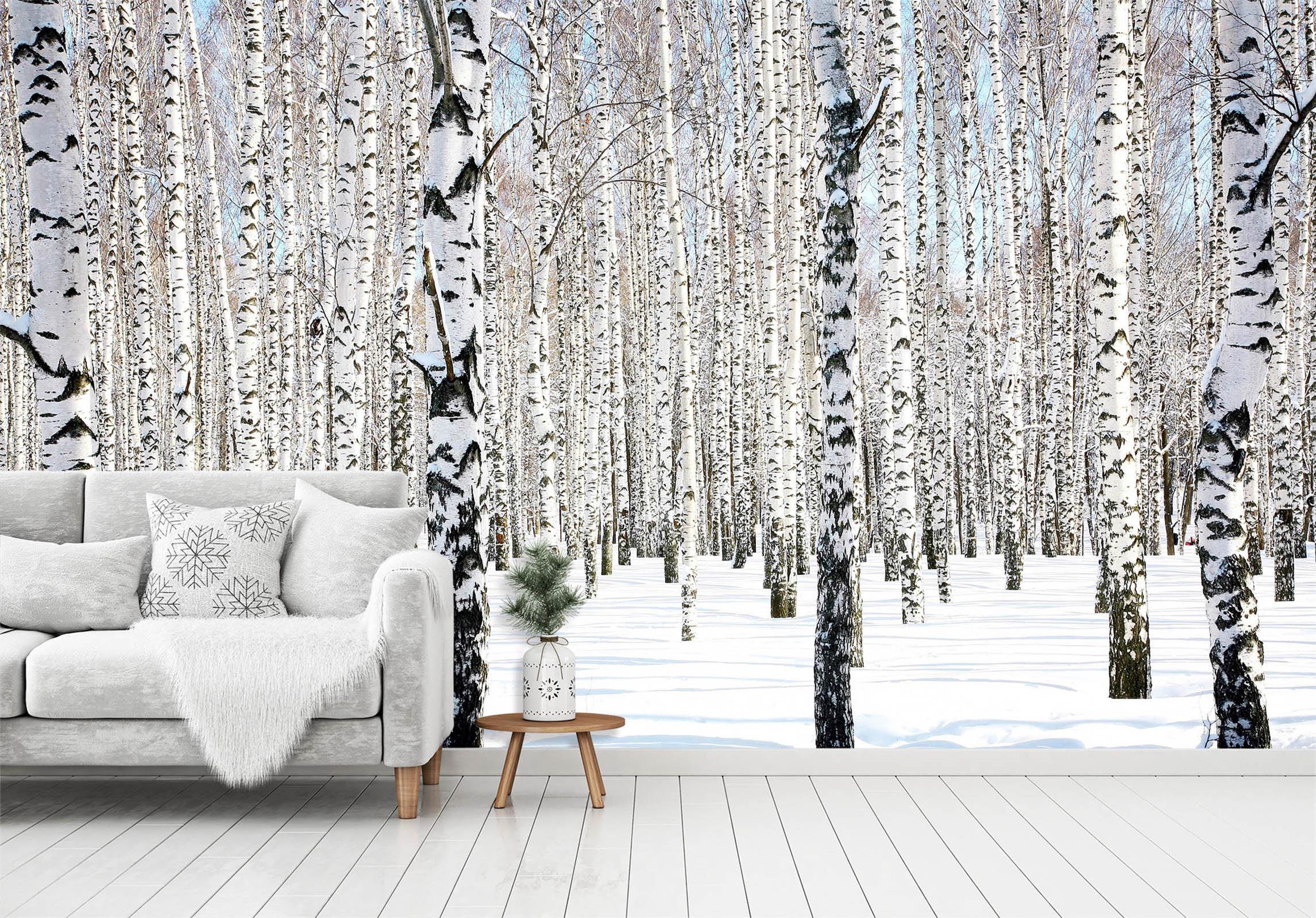 3D White Snow Tree 1112 Wall Murals