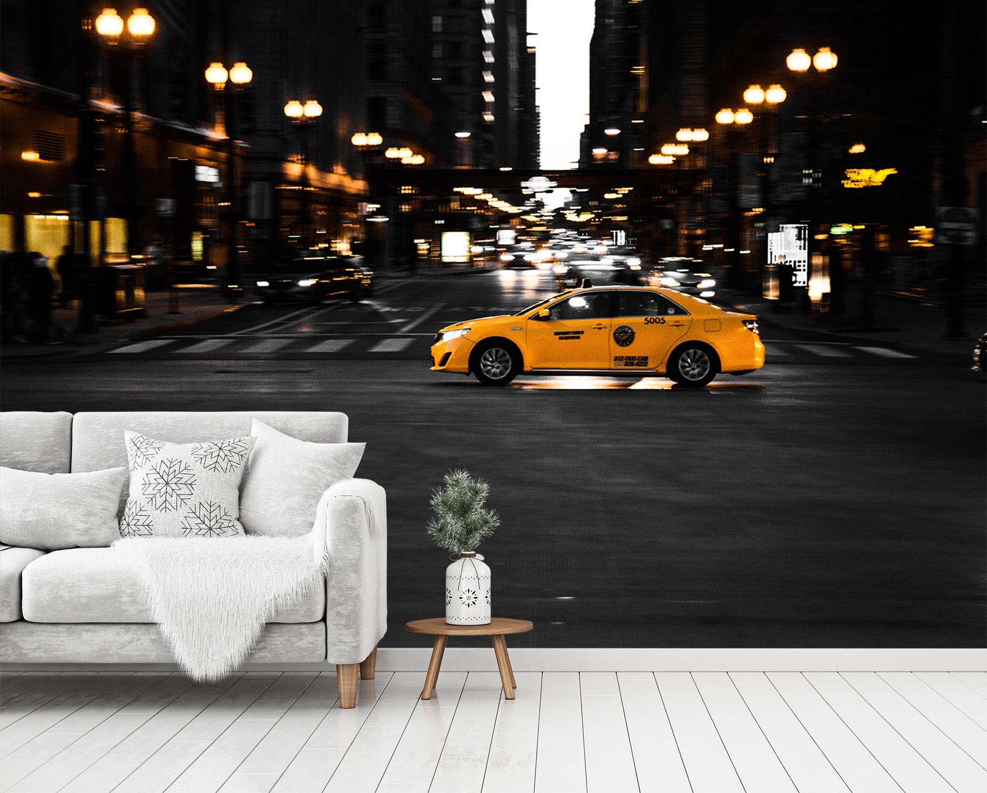 3D Action Street Car 089 Vehicle Wall Murals