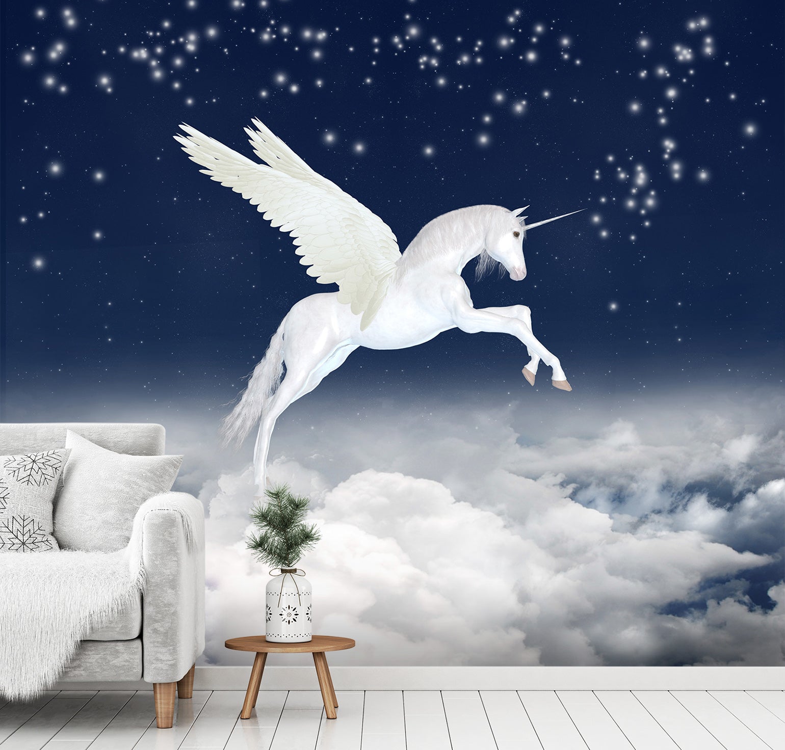 3D Winged Unicorn 1528 Wall Murals
