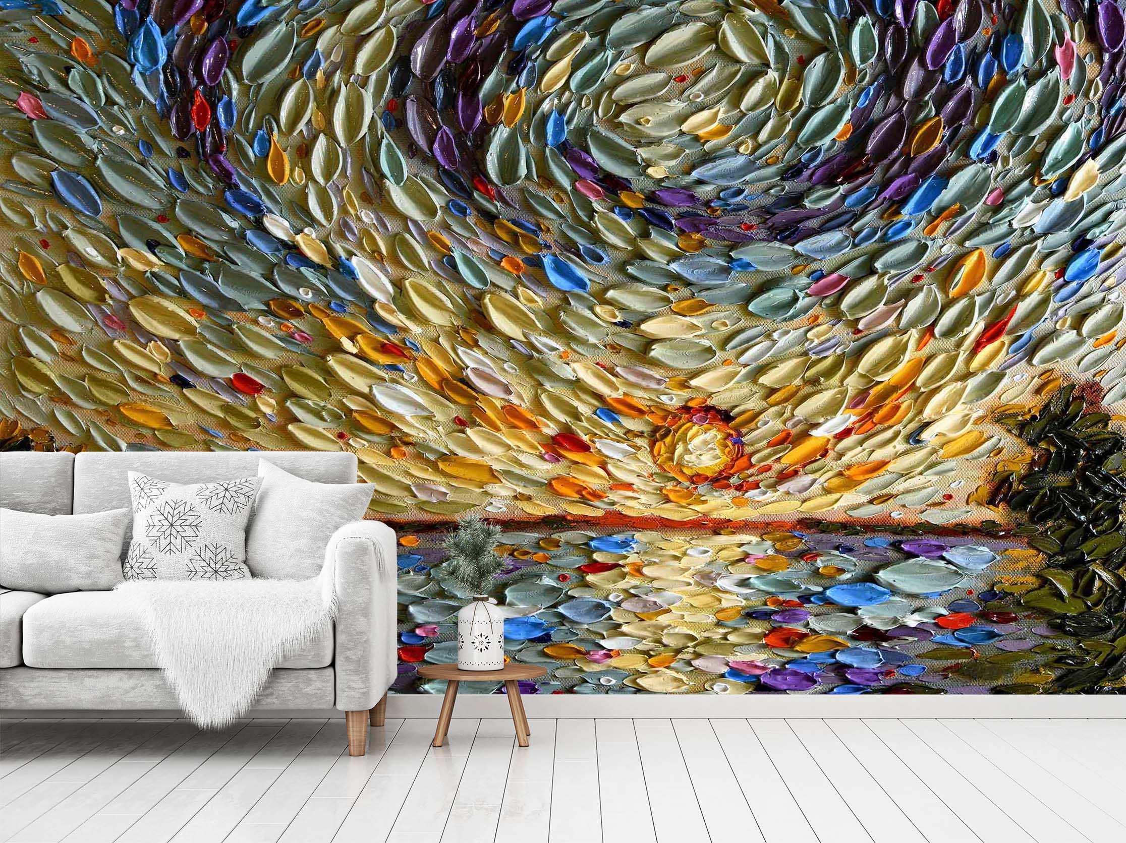 3D Colorful Shells 1411 Dena Tollefson Wall Mural Wall Murals