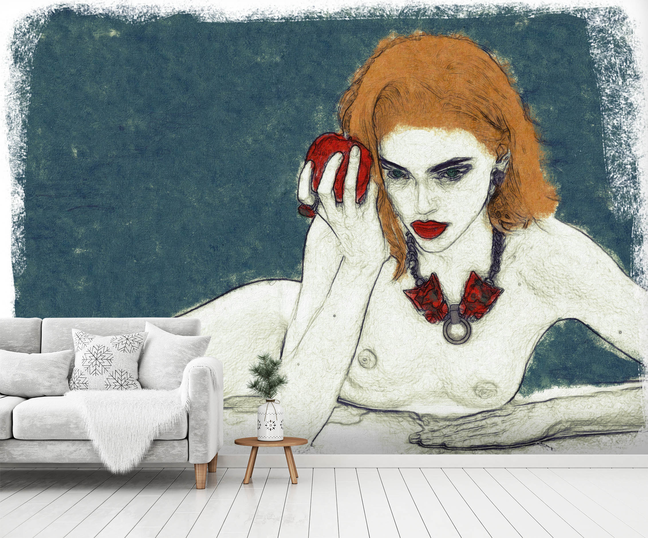 3D Long Hair Girl 1419 Marco Cavazzana Wall Mural Wall Murals