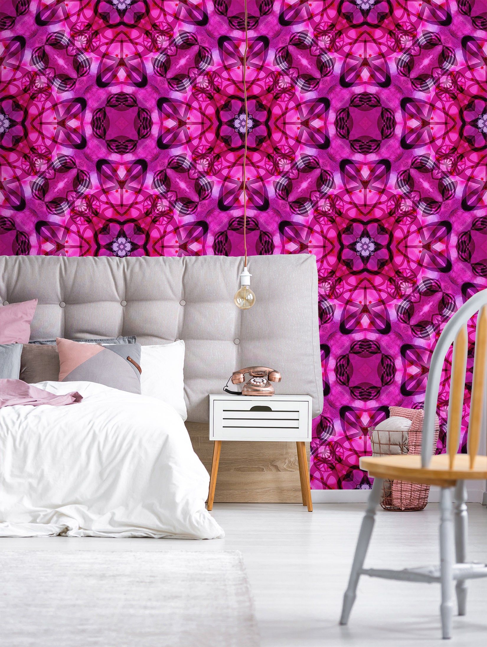 3D Purple Geometric Pattern 1408 Shandra Smith Wall Mural Wall Murals