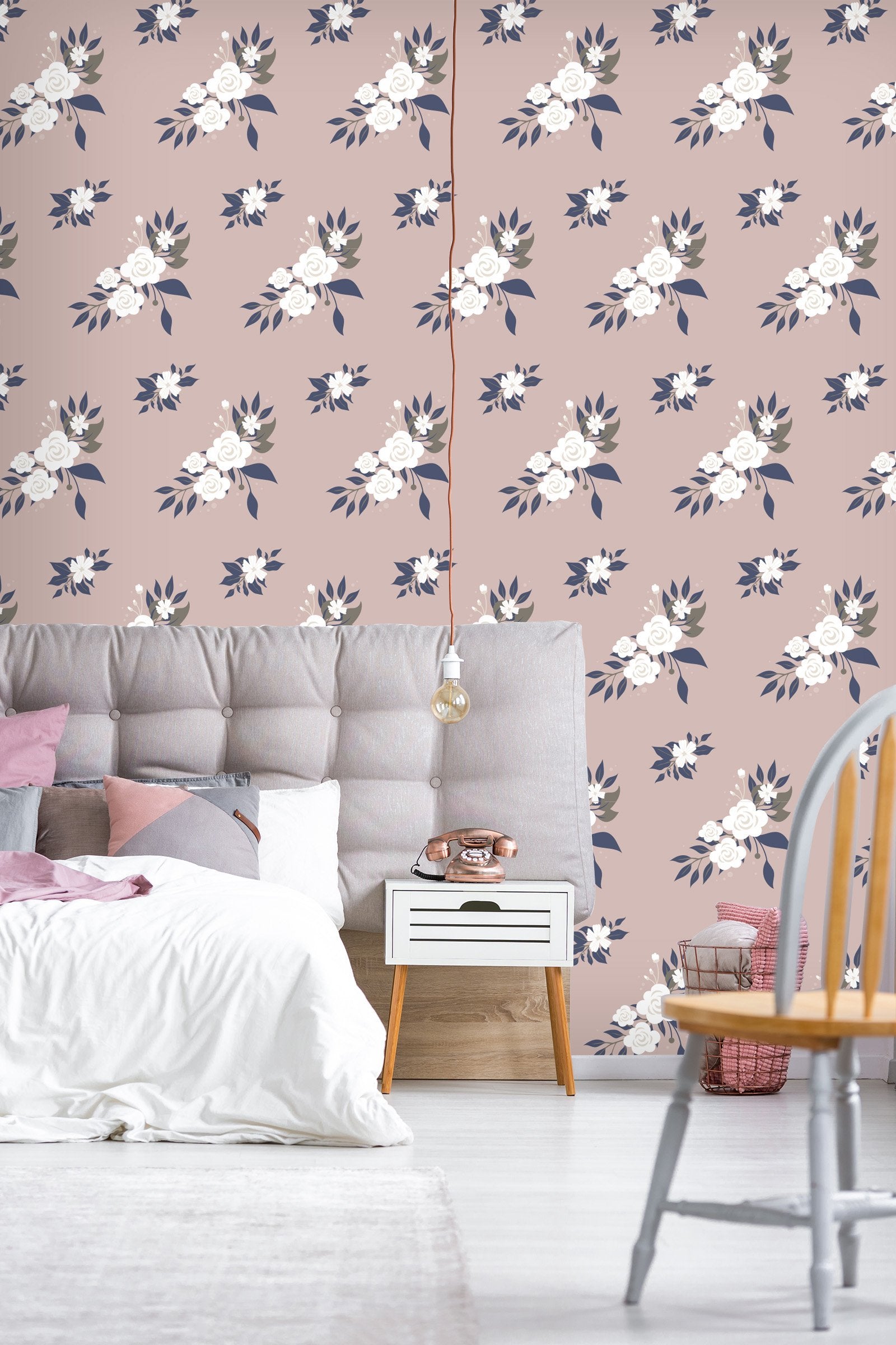 3D White Flower Leaf 446 Wallpaper AJ Wallpaper 