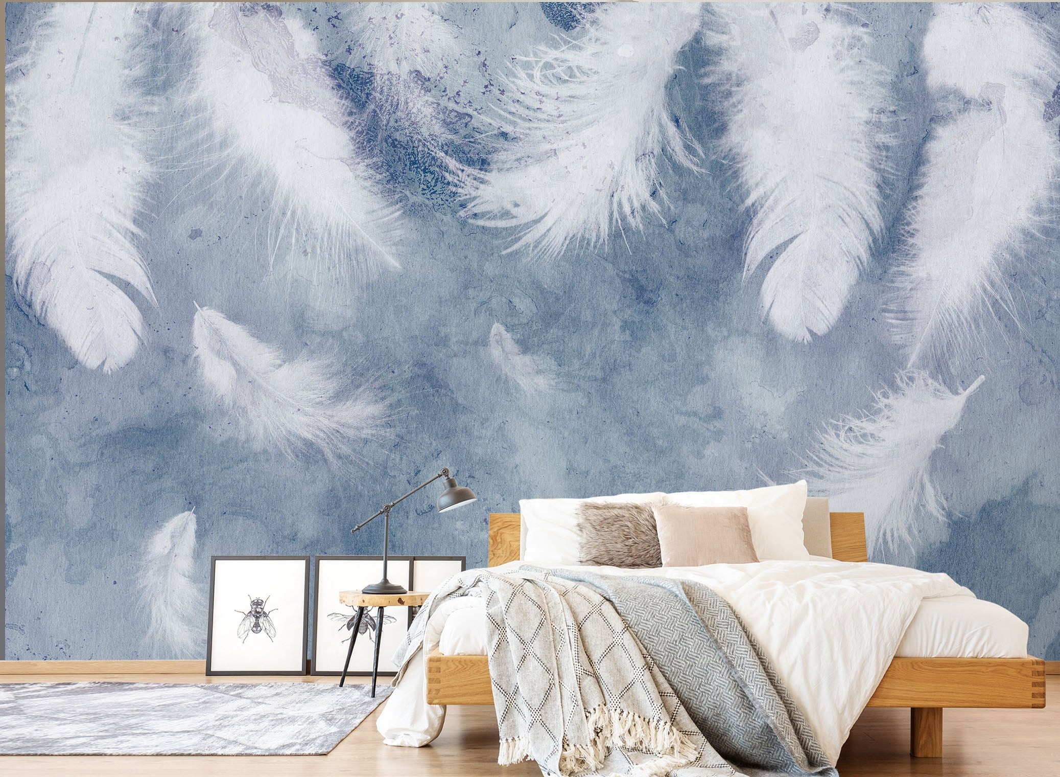 3D White Feather 115 Wall Murals Wallpaper AJ Wallpaper 2 