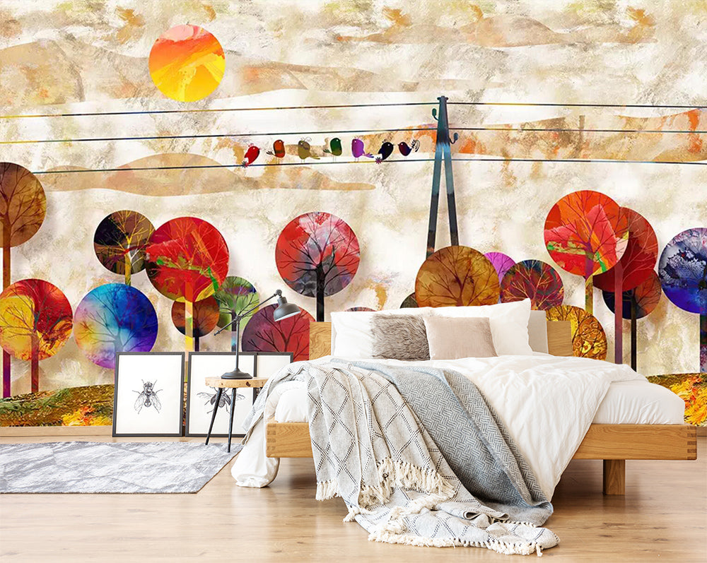 3D Round Tree WC438 Wall Murals