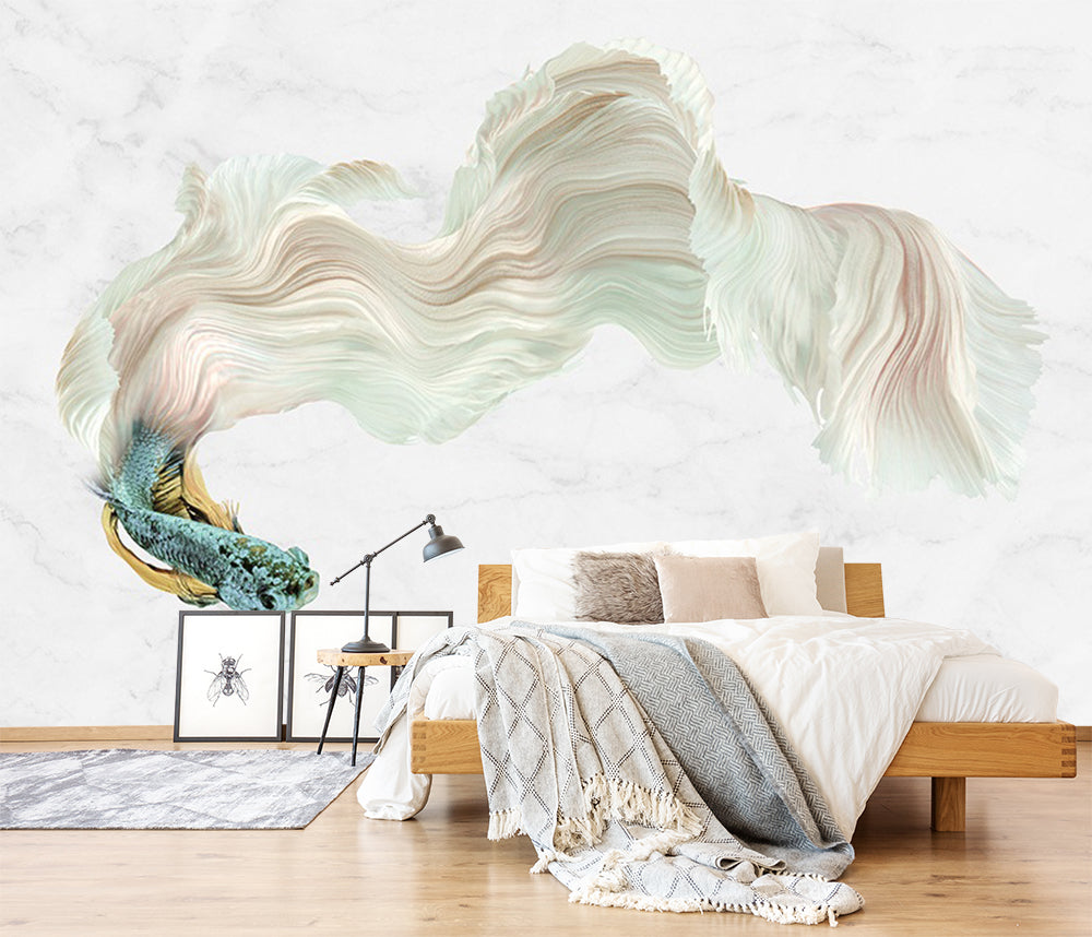 3D Blue Fish WC468 Wall Murals