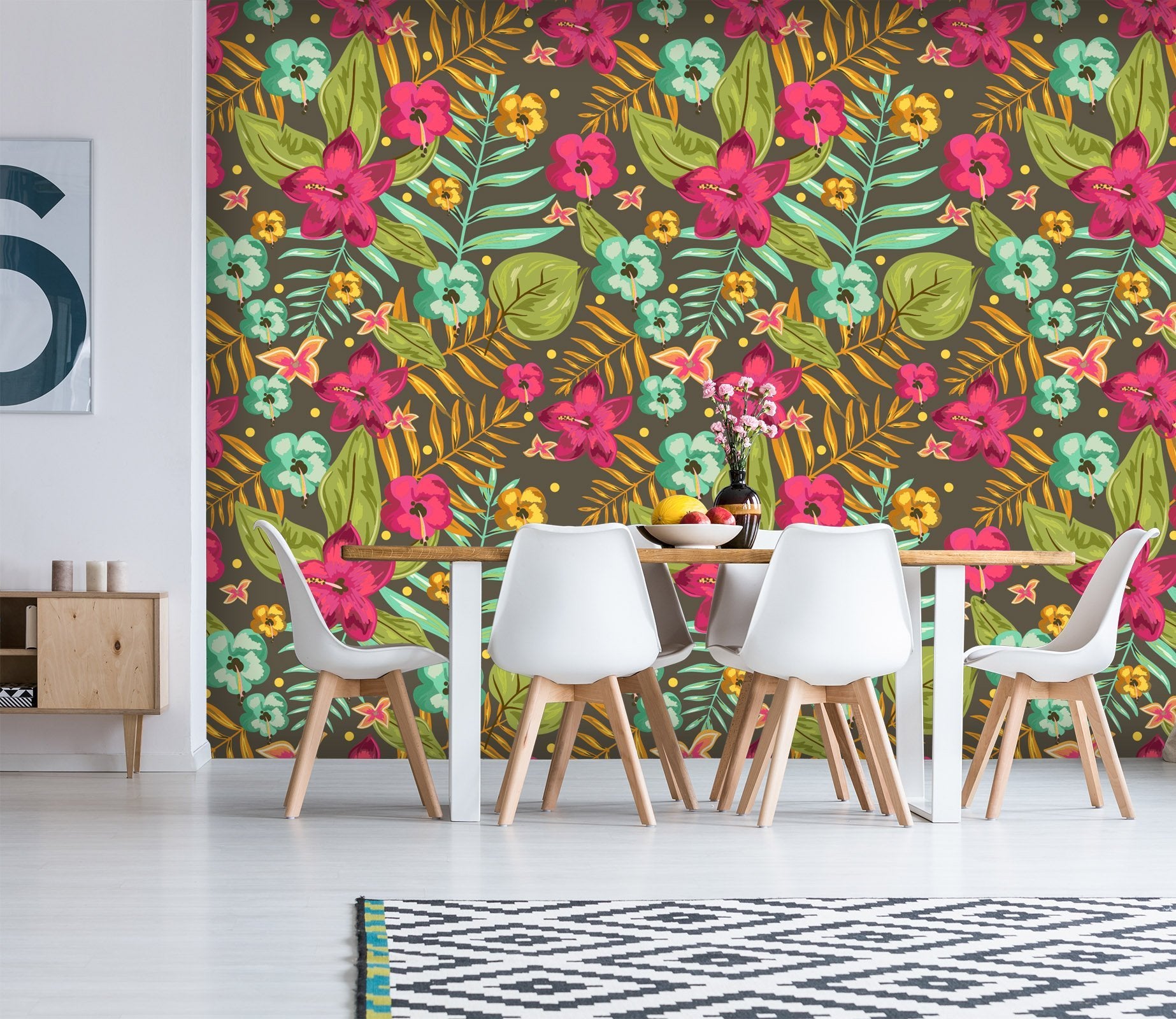 3D Bright Red Flower 585 Wallpaper AJ Wallpaper 