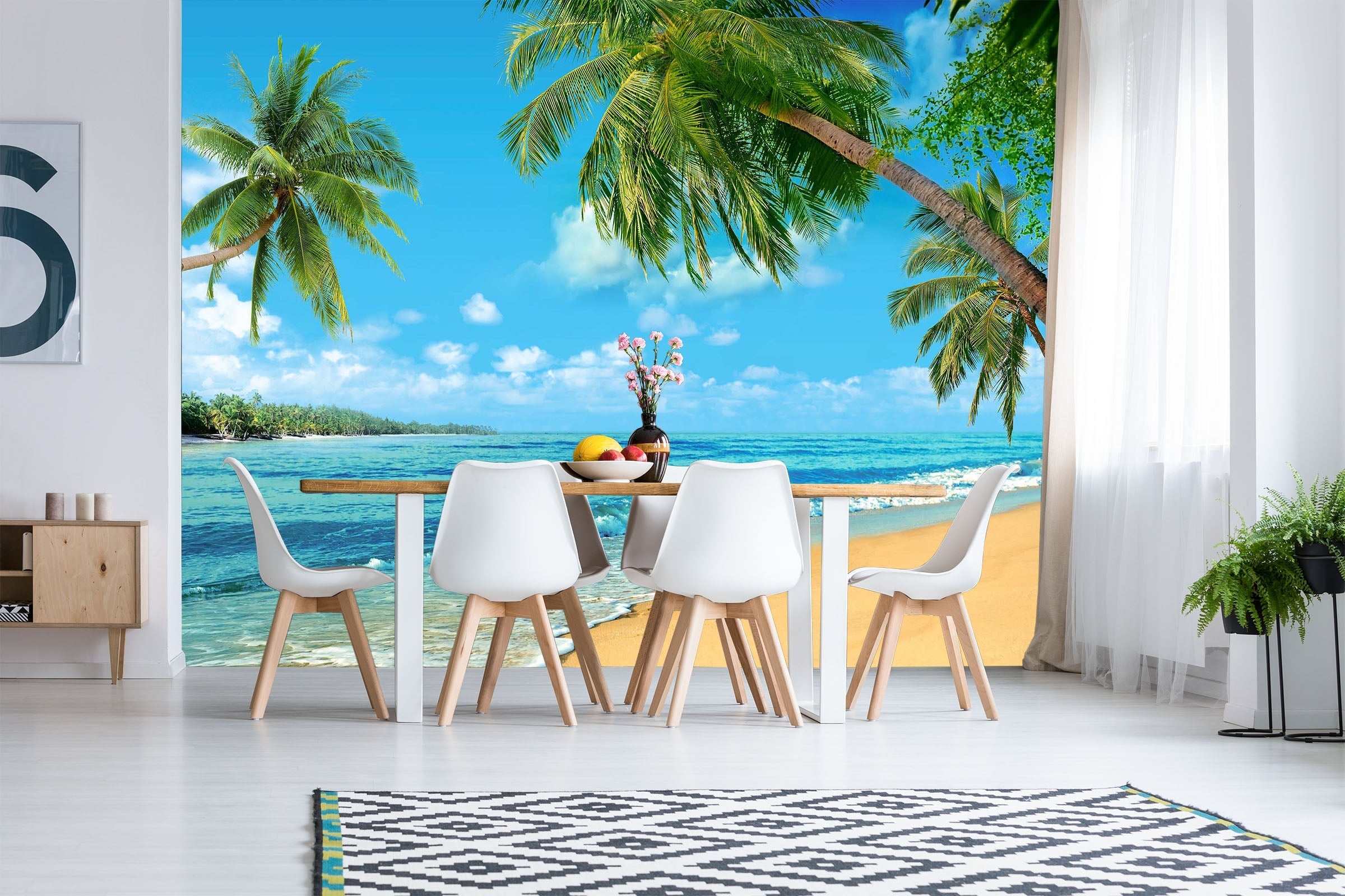 3D Coconut Beach 015 Wall Murals Wallpaper AJ Wallpaper 2 
