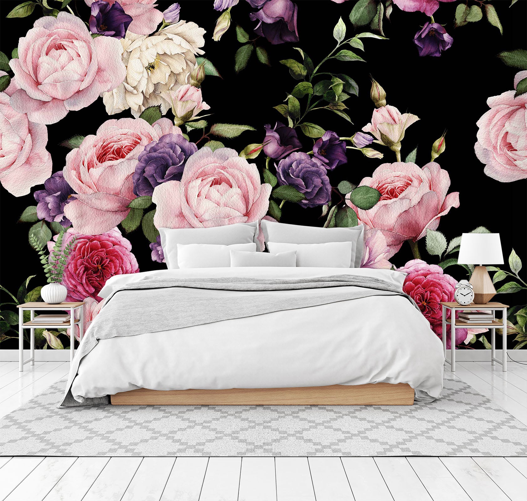 3D Hand Painted Flower 042 Wall Murals