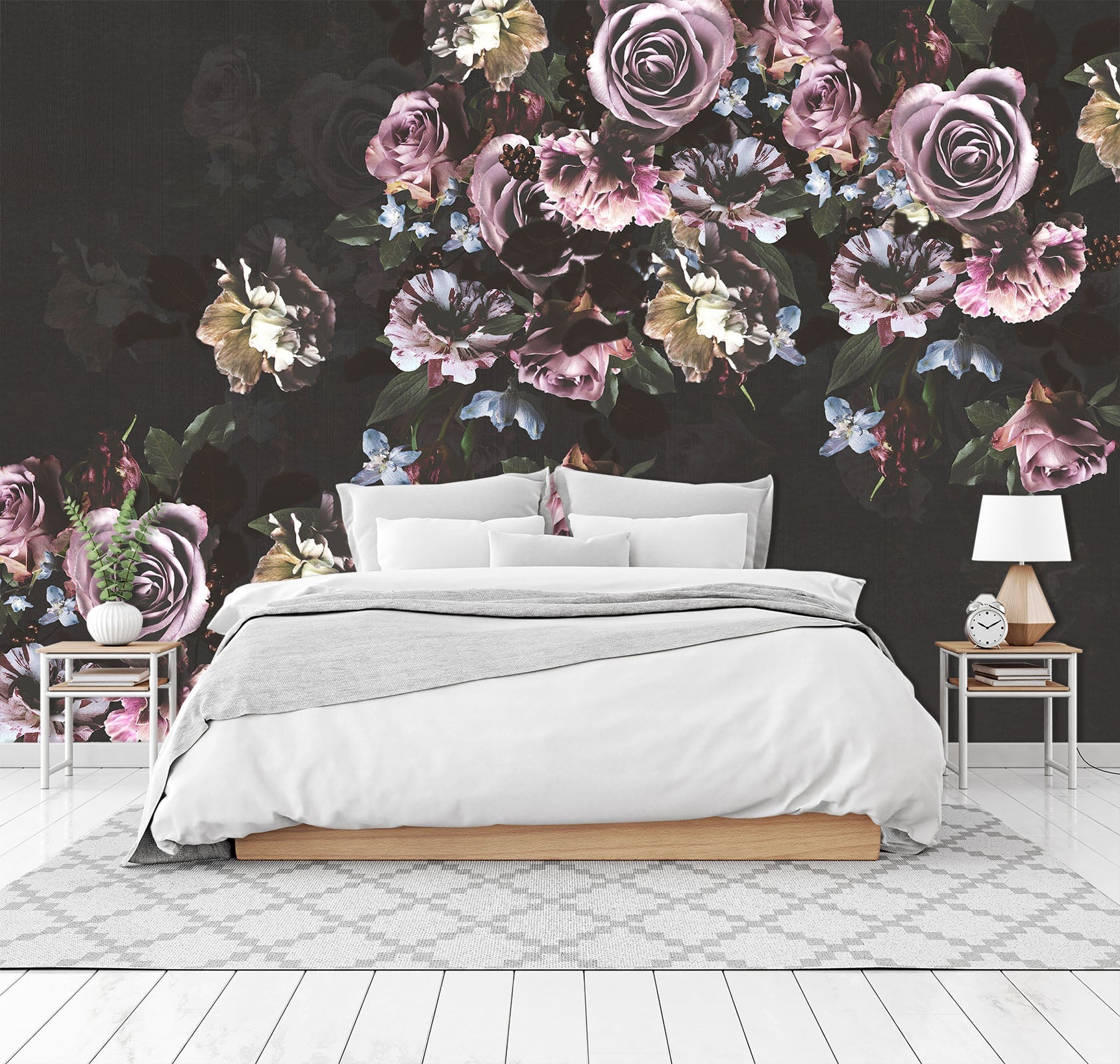 3D Purple Rose 119 Wall Murals Wallpaper AJ Wallpaper 2 