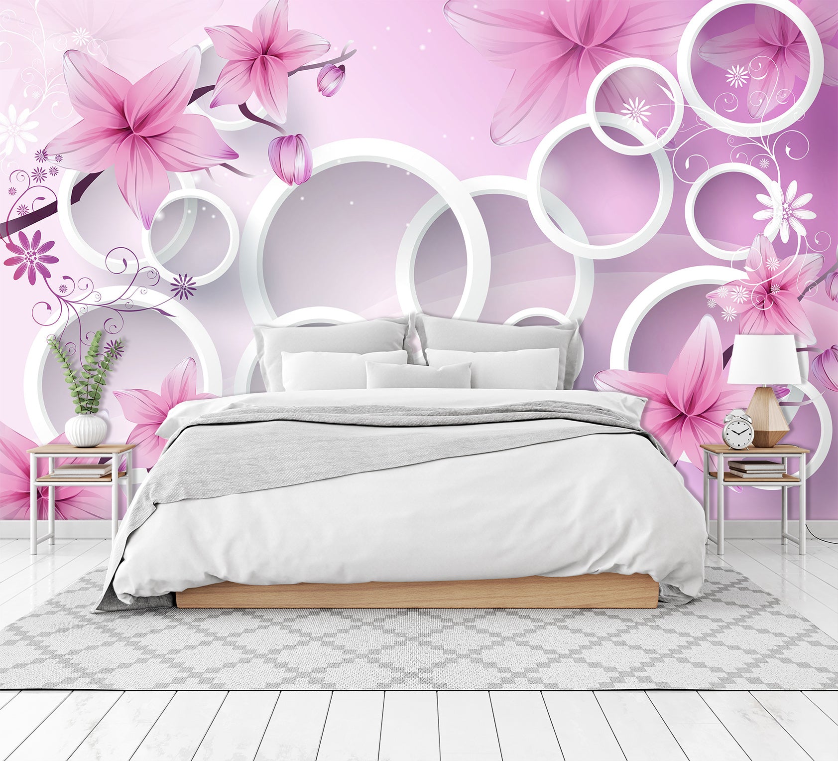 3D Peach Blossom 1617 Wall Murals